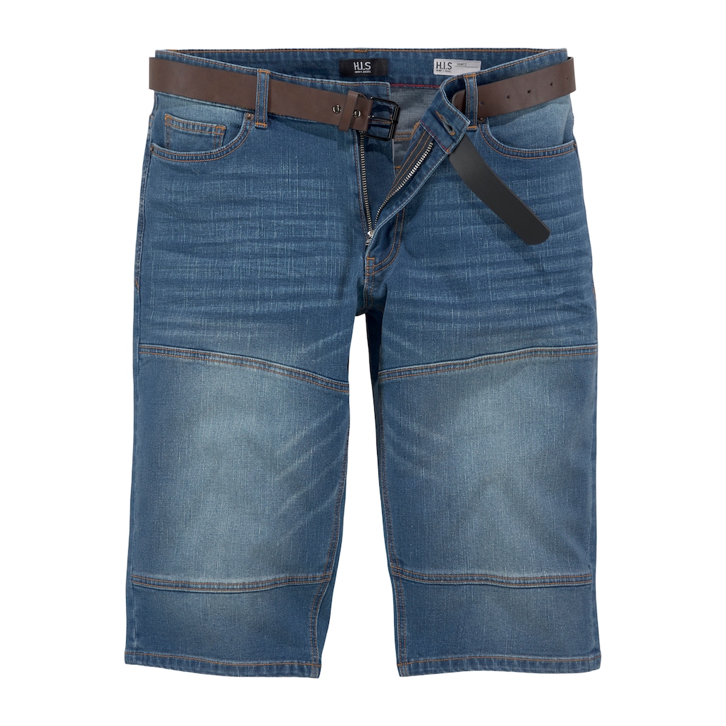 H.I.S Jeansbermudas »HANTZ«, (Set, 2 tlg., mit abnehmbarem Gürtel)