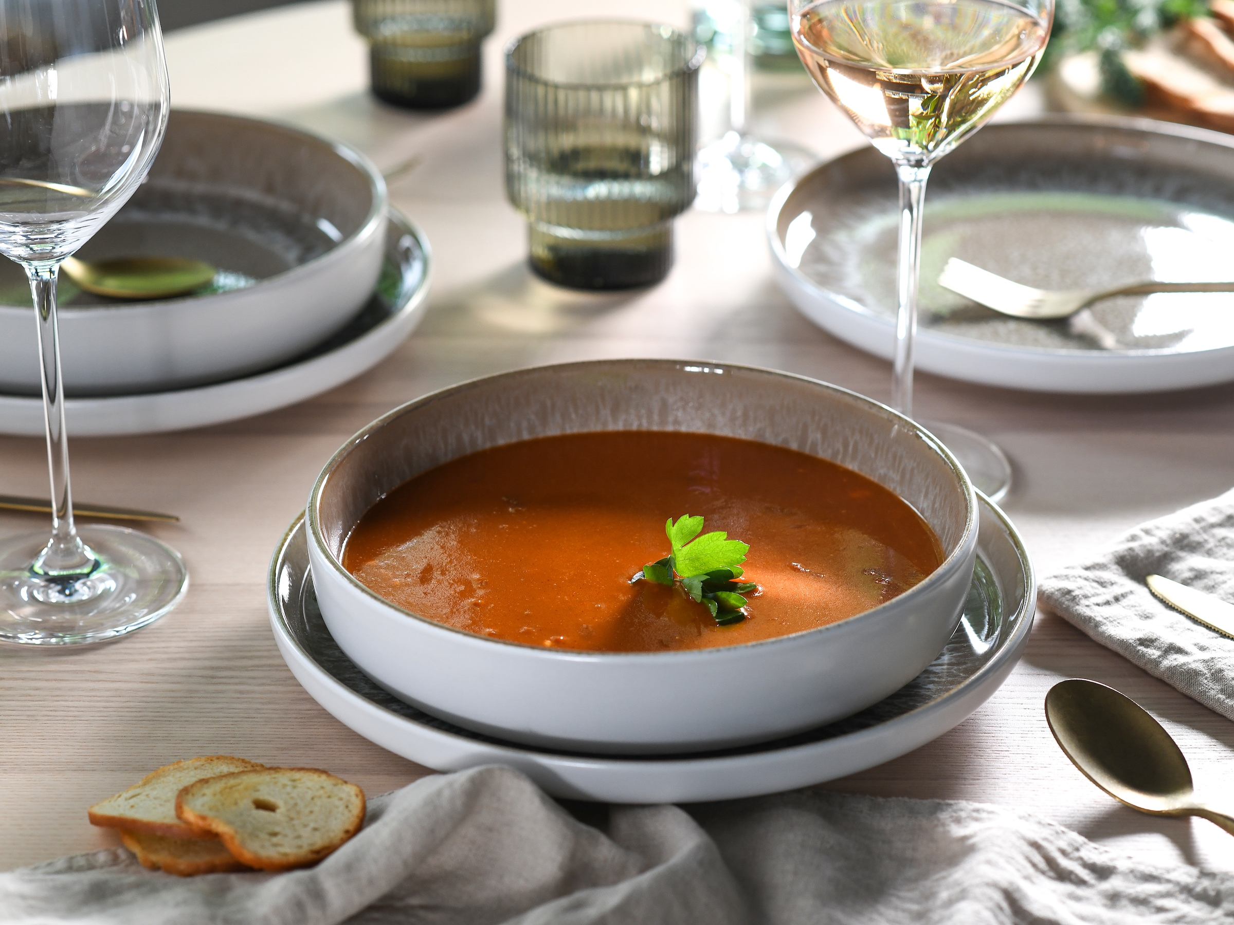 my home Tafelservice »modernes Geschirr-Set, Service Nydala« hohe Haltbarkeit, spülmaschinen- & mikrowellengeeignet, Reaktivglasur