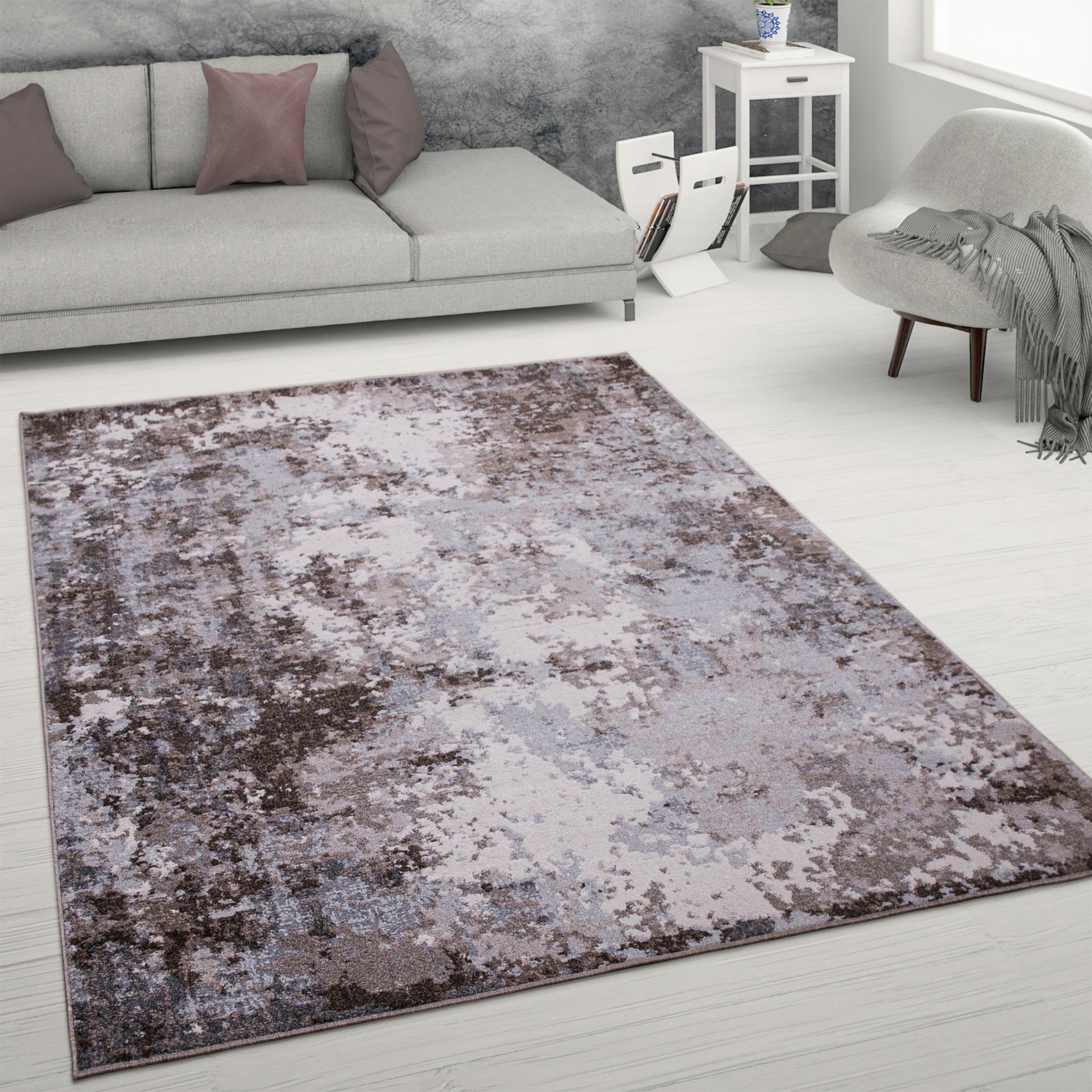 Paco Home Teppich »Catania 841« rechteckig 13 mm Höhe Kurzflor, modernes Design, ideal im Wohnzimmer & Schlafzimmer
