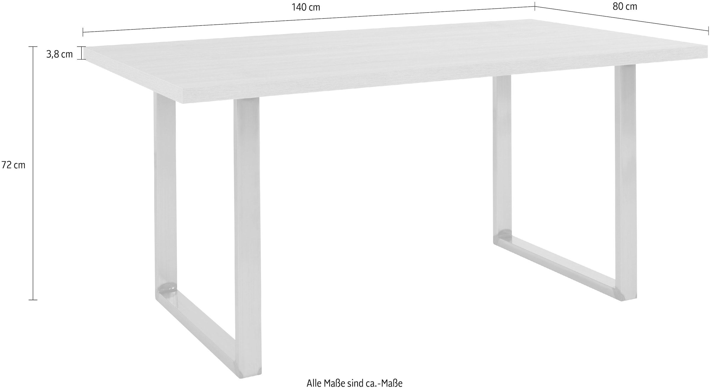 FORTE Esstisch, Breite 140 cm