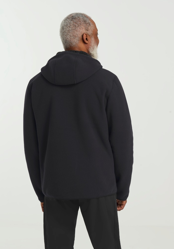 Jack Wolfskin Fleecejacke »LAKE RIDGE HOODED JKT M« mit Kapuze windabweisend, mit hochschließendem Kragen