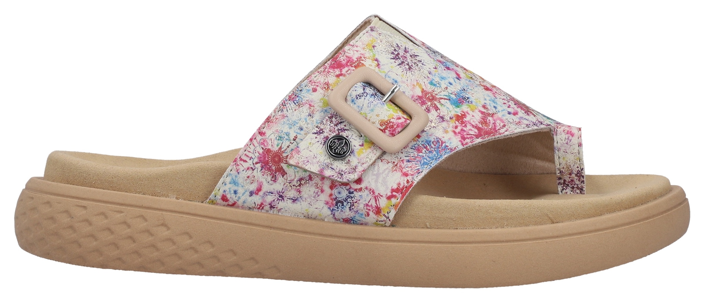 Rieker Zehentrenner  Pantolette, Sommerschuh, Hausschuh zum Schlupfen