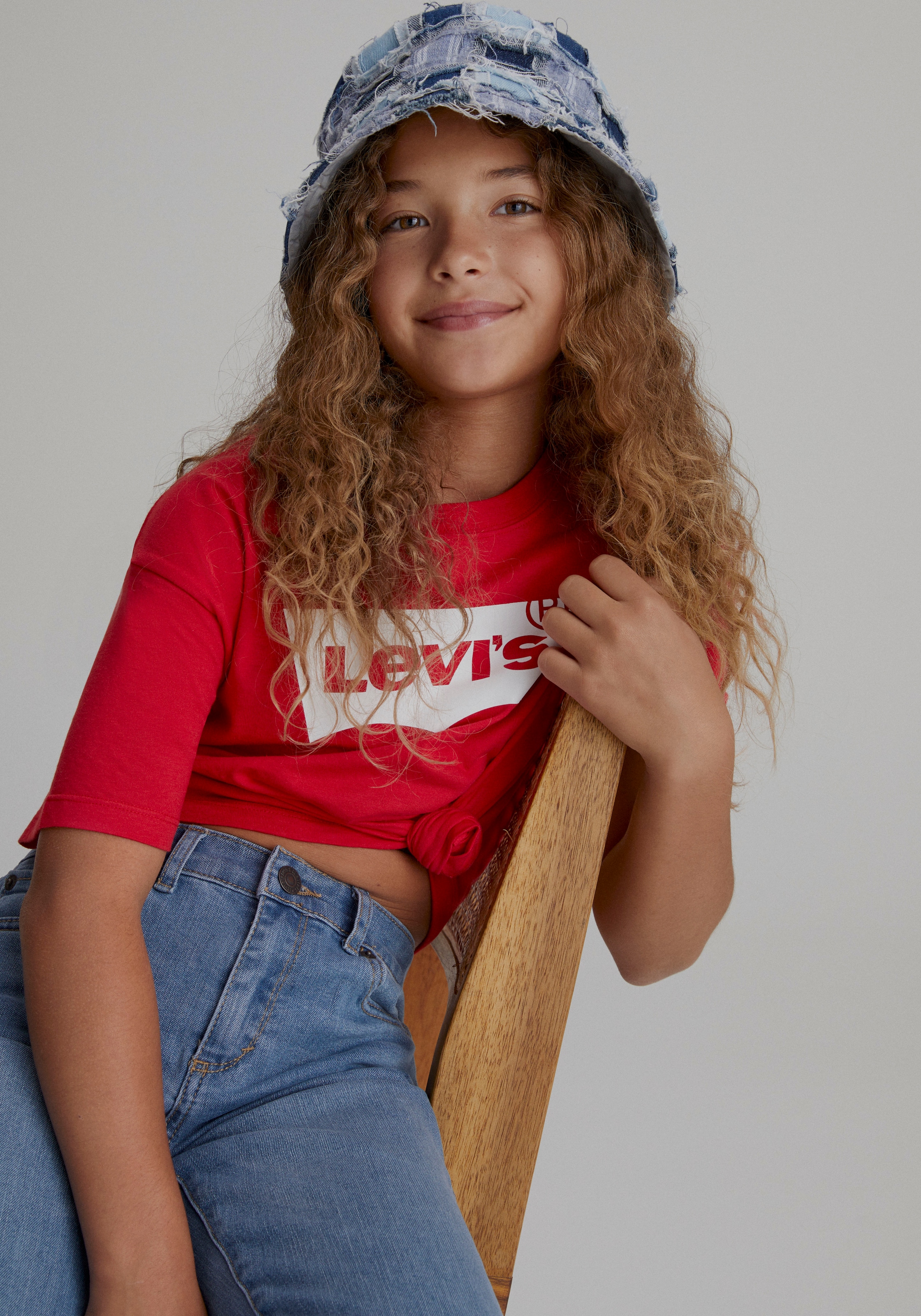 Levi's® Kids T-Shirt »BATWING CROPPED TEE«, for GIRLS