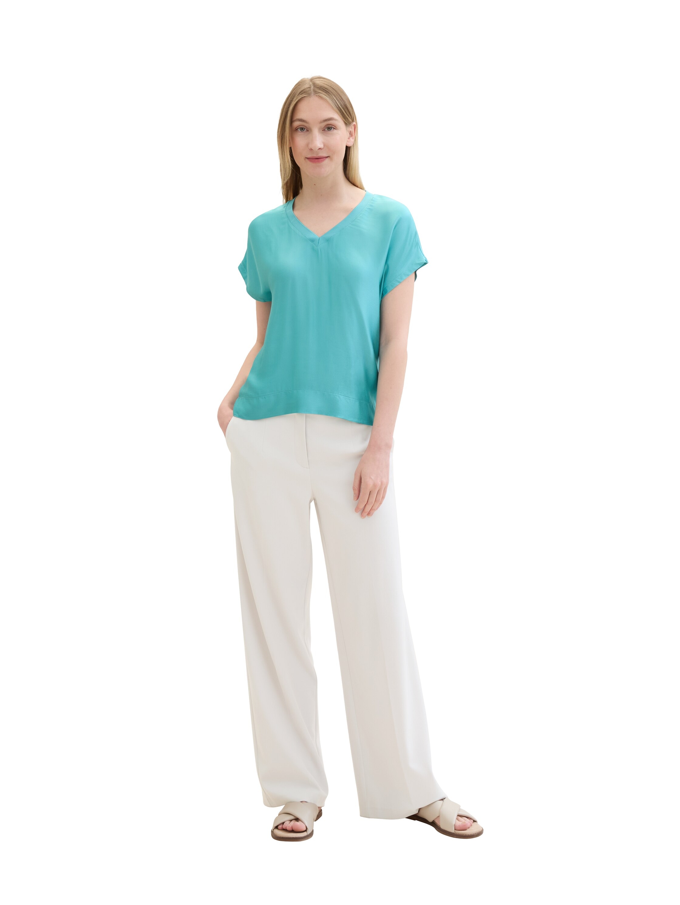 TOM TAILOR Blusenshirt, mit V-Ausschnitt
