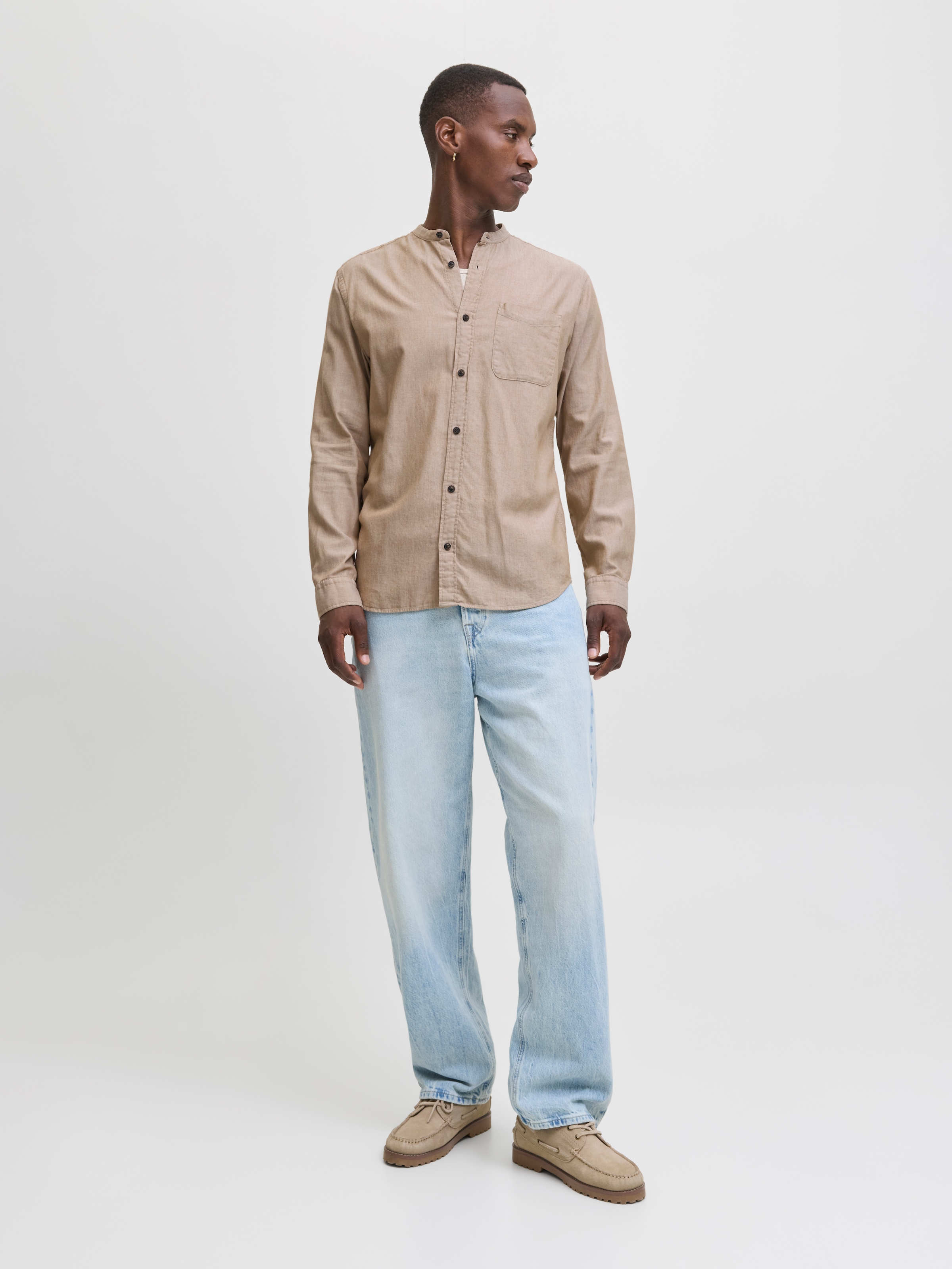 Jack & Jones Langarmhemd »JJEBAND MELANGE SHIRT L/S SN«