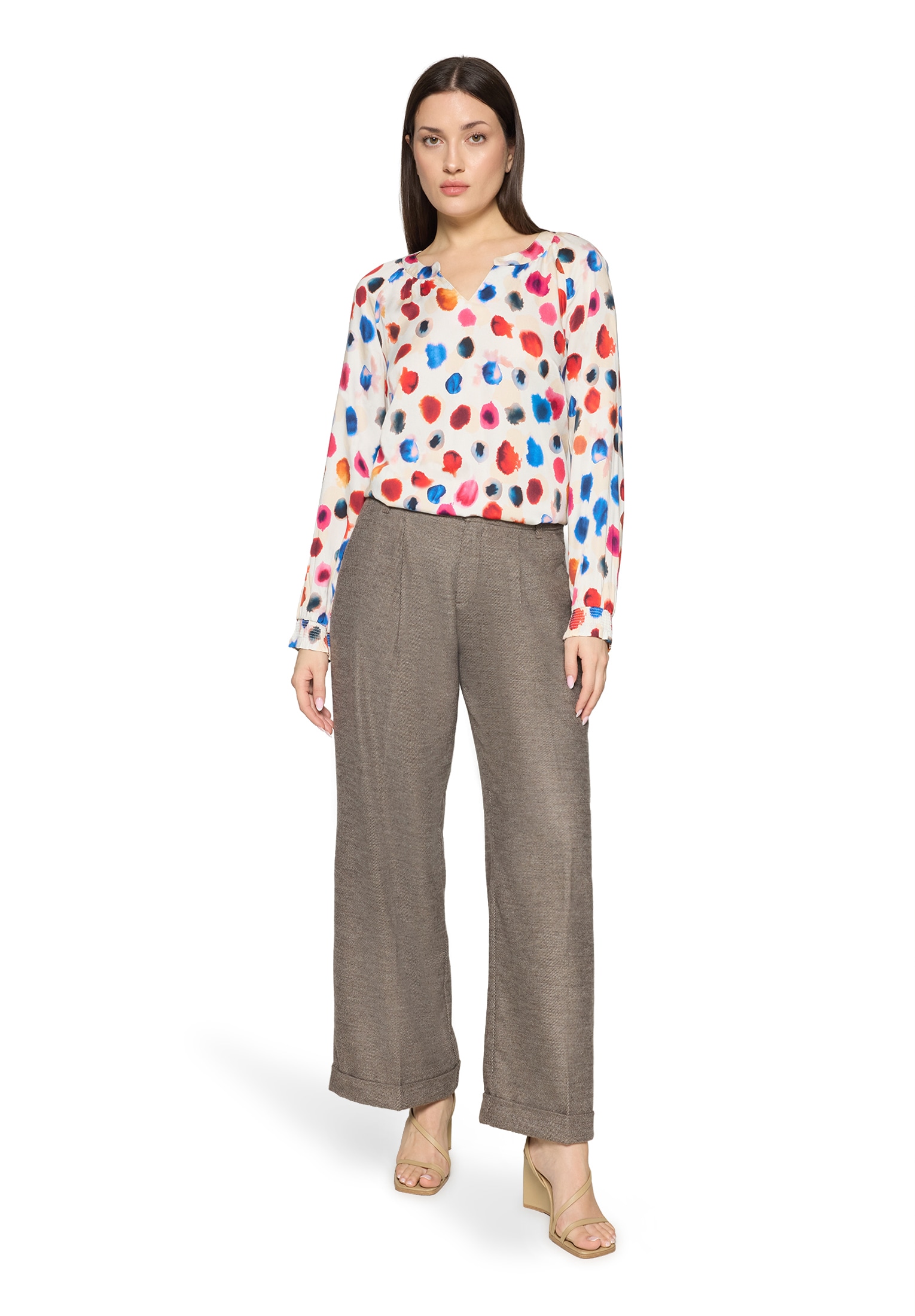 Cartoon Klassische Bluse »Casual-Bluse mit Raffung«