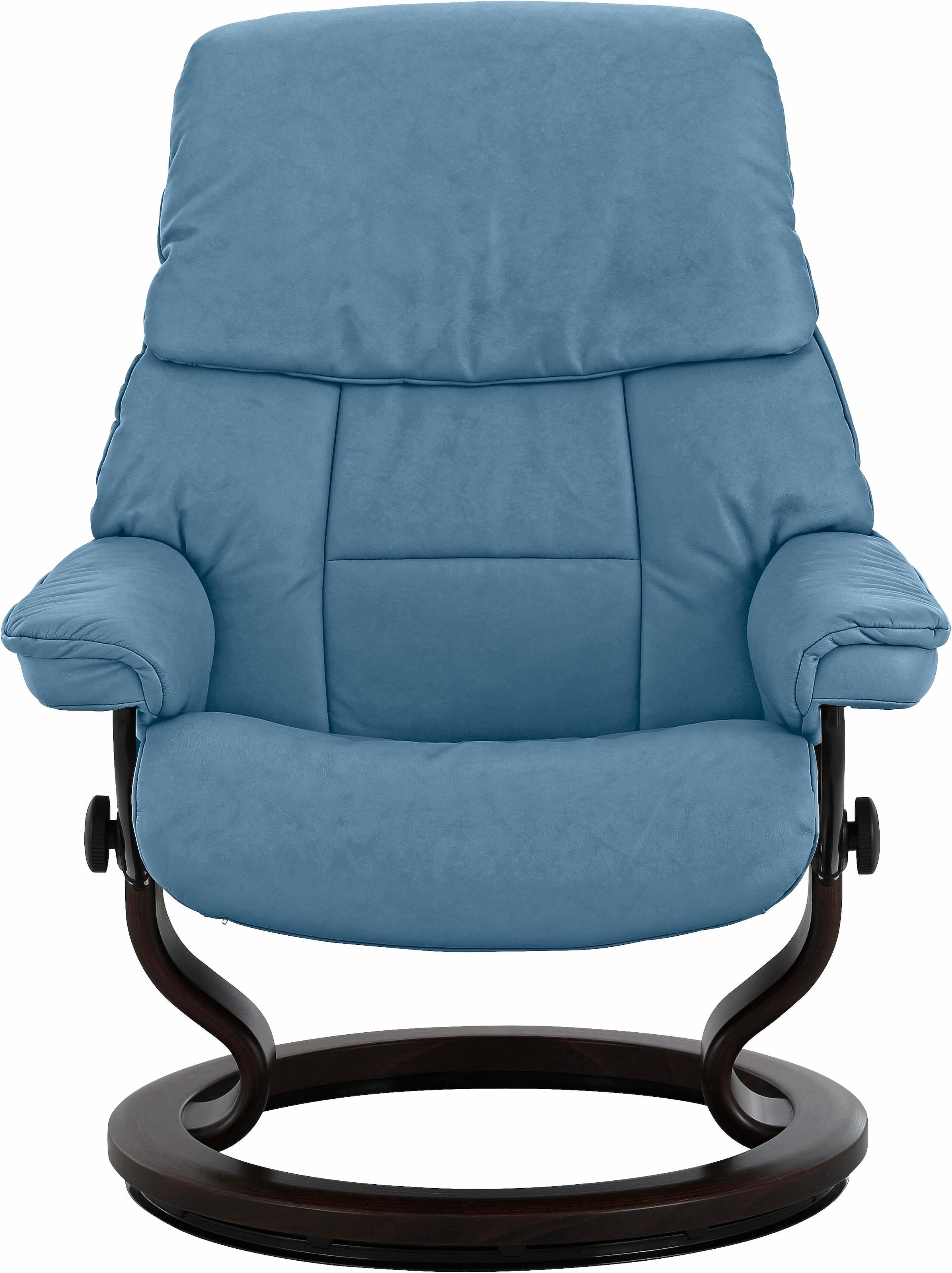 Stressless® Relaxsessel »Ruby«, (Set, Relaxsessel mit Hocker), mit Classic Base, Größe M, Gestell Eiche, Wenge, Braun & Schwarz