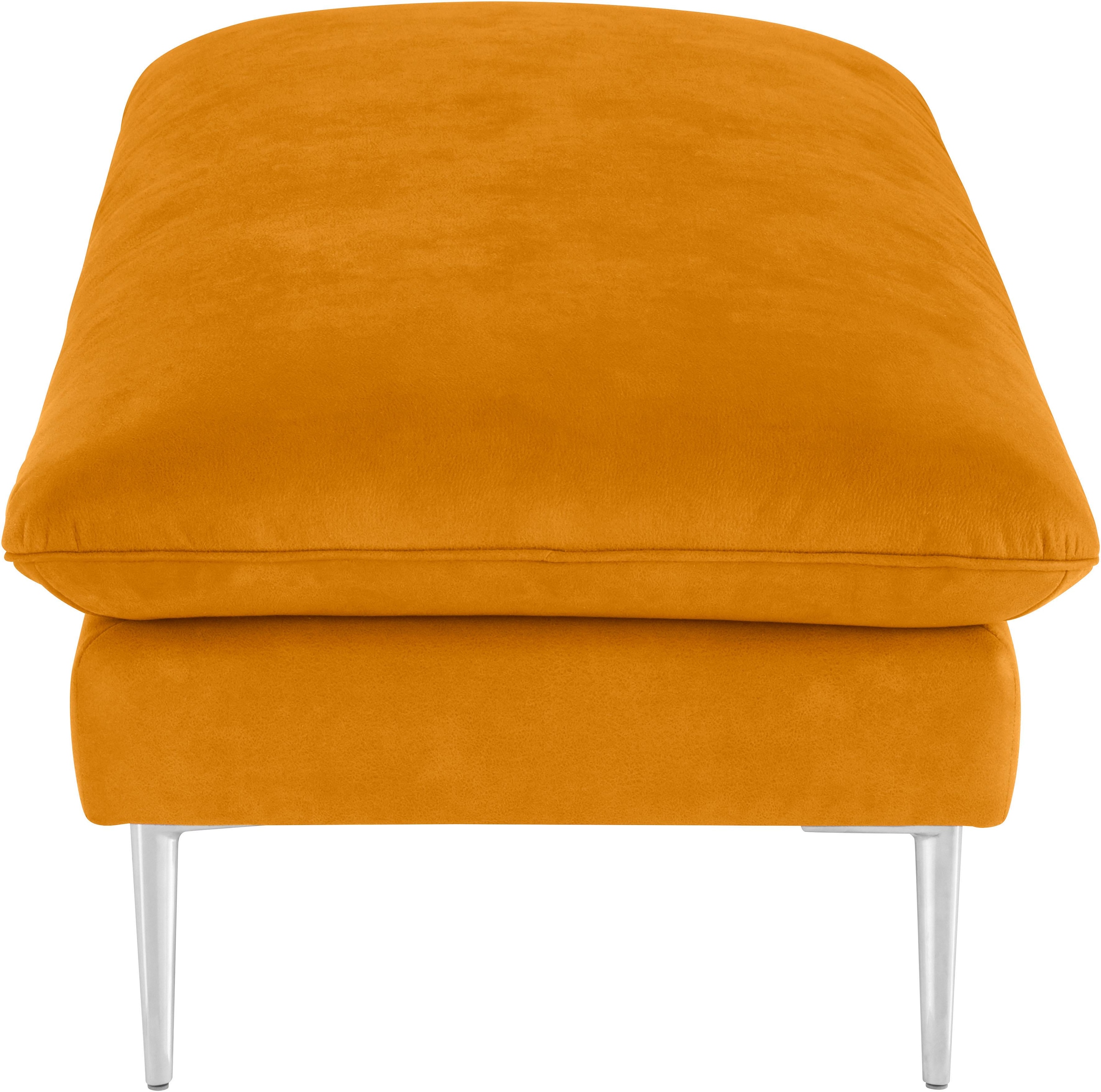 W.SCHILLIG Hocker »enjoy&MORE« Füße Chrom glänzend, Breite 151 cm