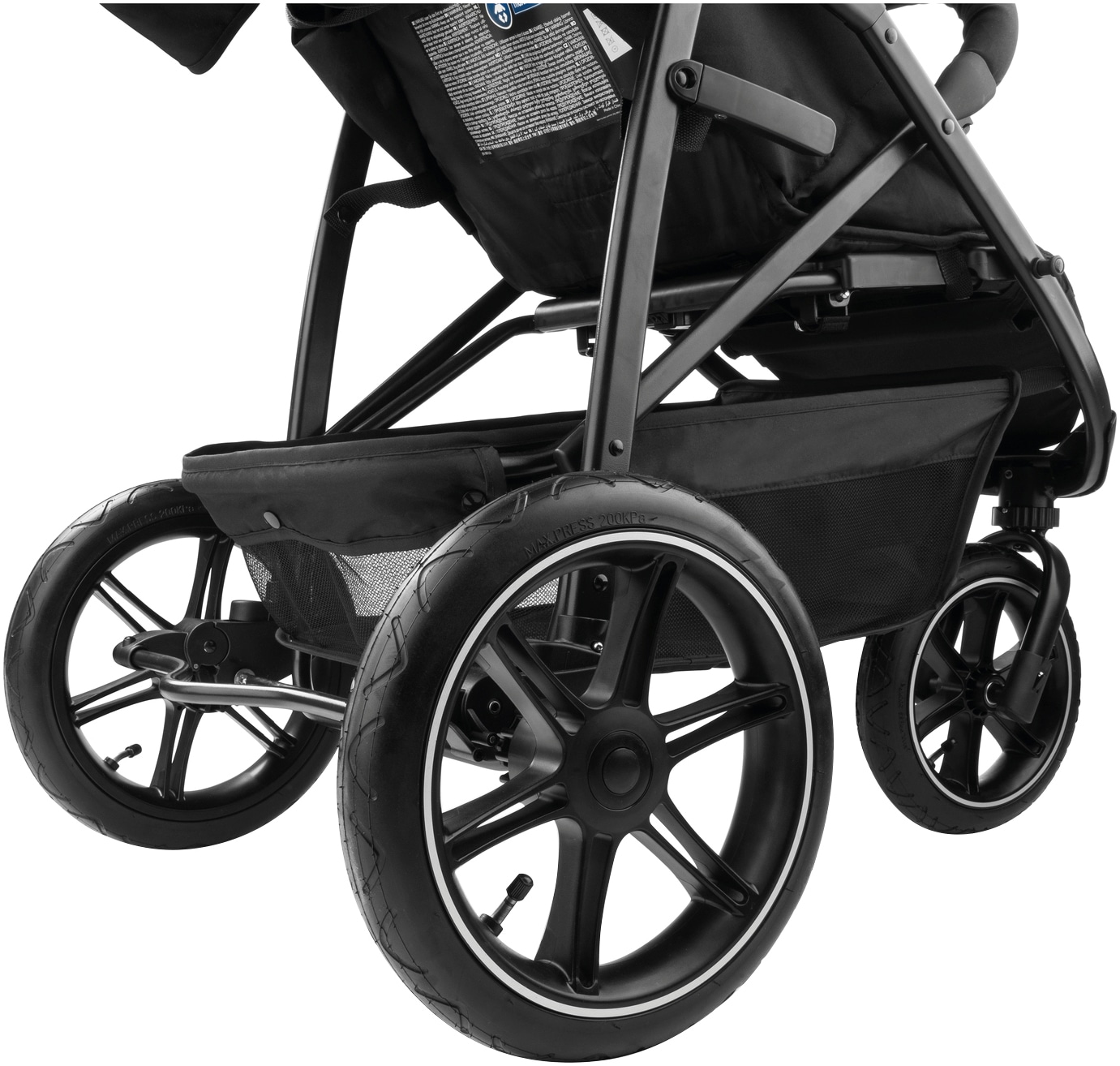 Hauck Kinder-Buggy »Dreiradbuggy, Rapid 3 Air, black«, 22 kg, mit schwenk/feststellbarem Vorderrad; Lufträder; bis 22 kg belastbar