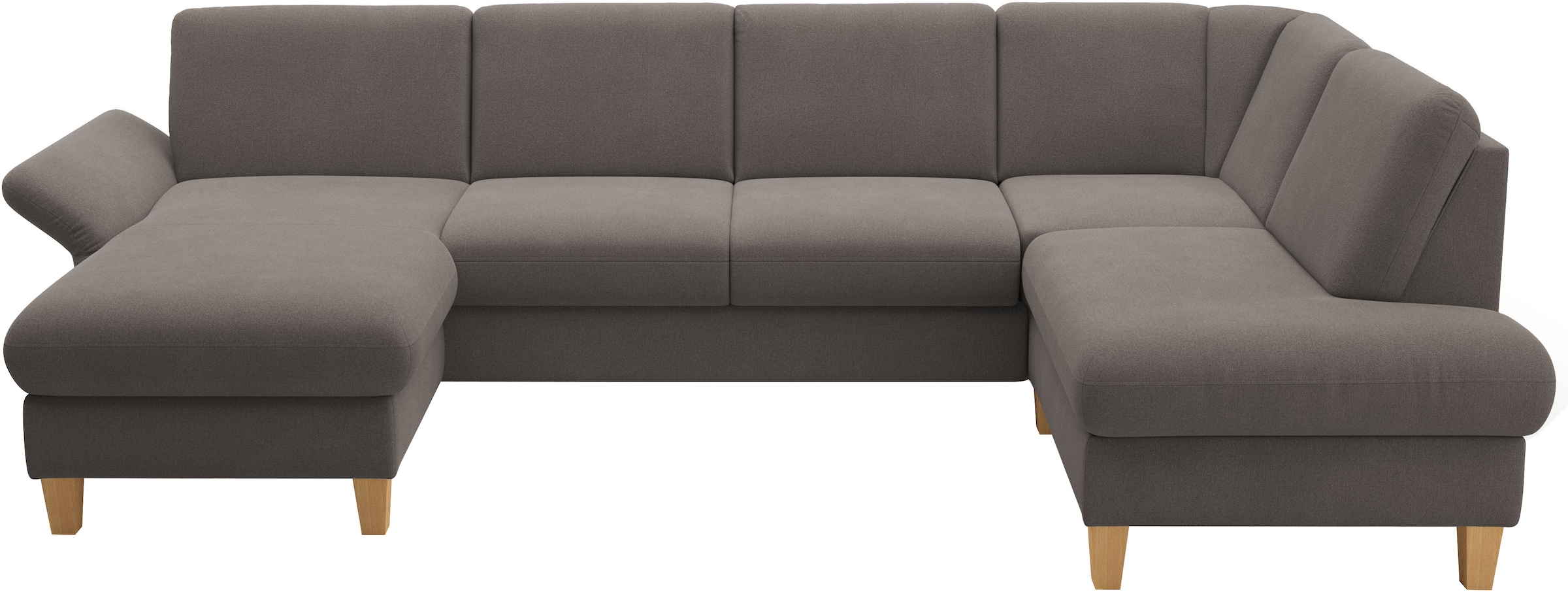 Home affaire Wohnlandschaft »Rochelle, U-Form«, optional mit Armteilverstellung, mit Bettfunktion & Bettkasten