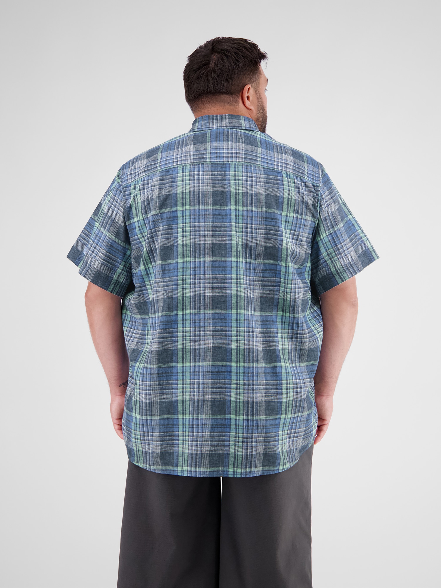 LERROS Kurzarmhemd »Kariertes Herrenhemd in Großen Größen«