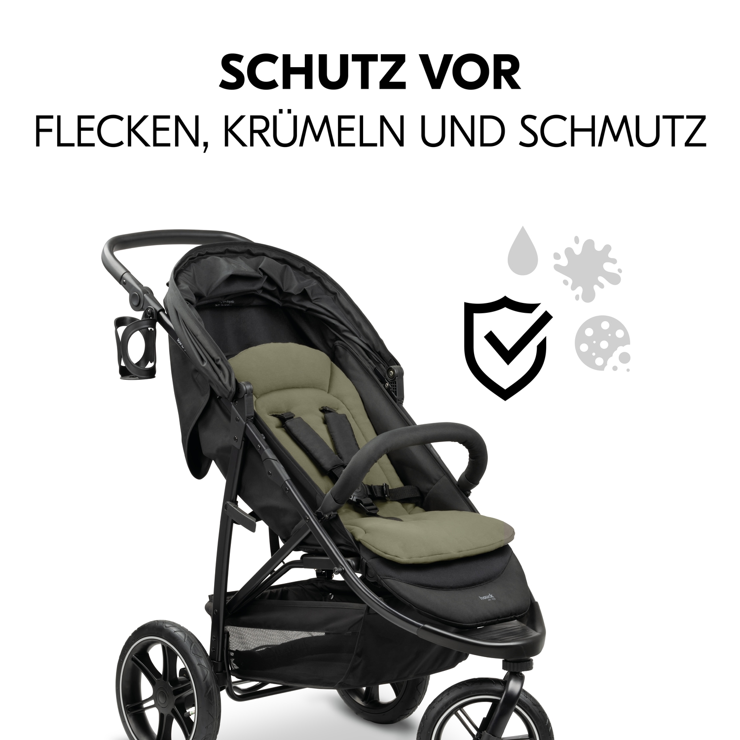 Hauck Kinderwagen-Sitzauflage »Seat Liner, olive«