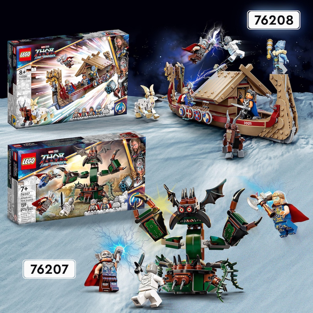 LEGO® Konstruktionsspielsteine »Angriff auf New Asgard (76207), LEGO® Marvel«, (159 St.)