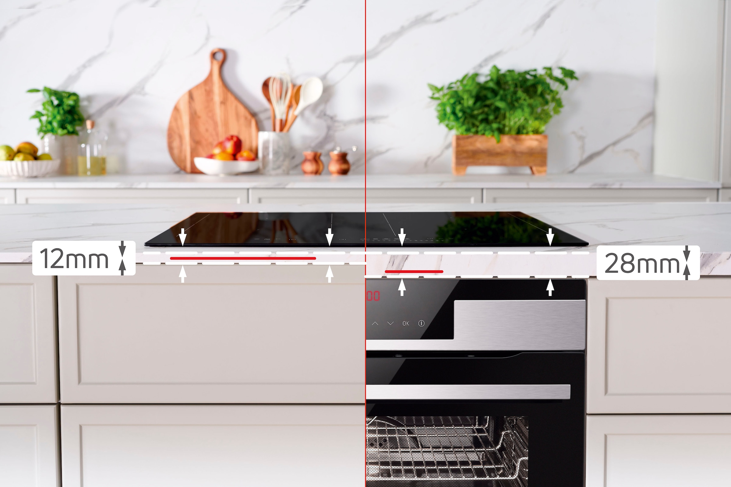 Amica Induktions-Kochfeld »KMI 774 660 C«, 5 Stufen: 40°C, 70°C, 90°C zum Garen, 200°C zum schnellen Vorheizen