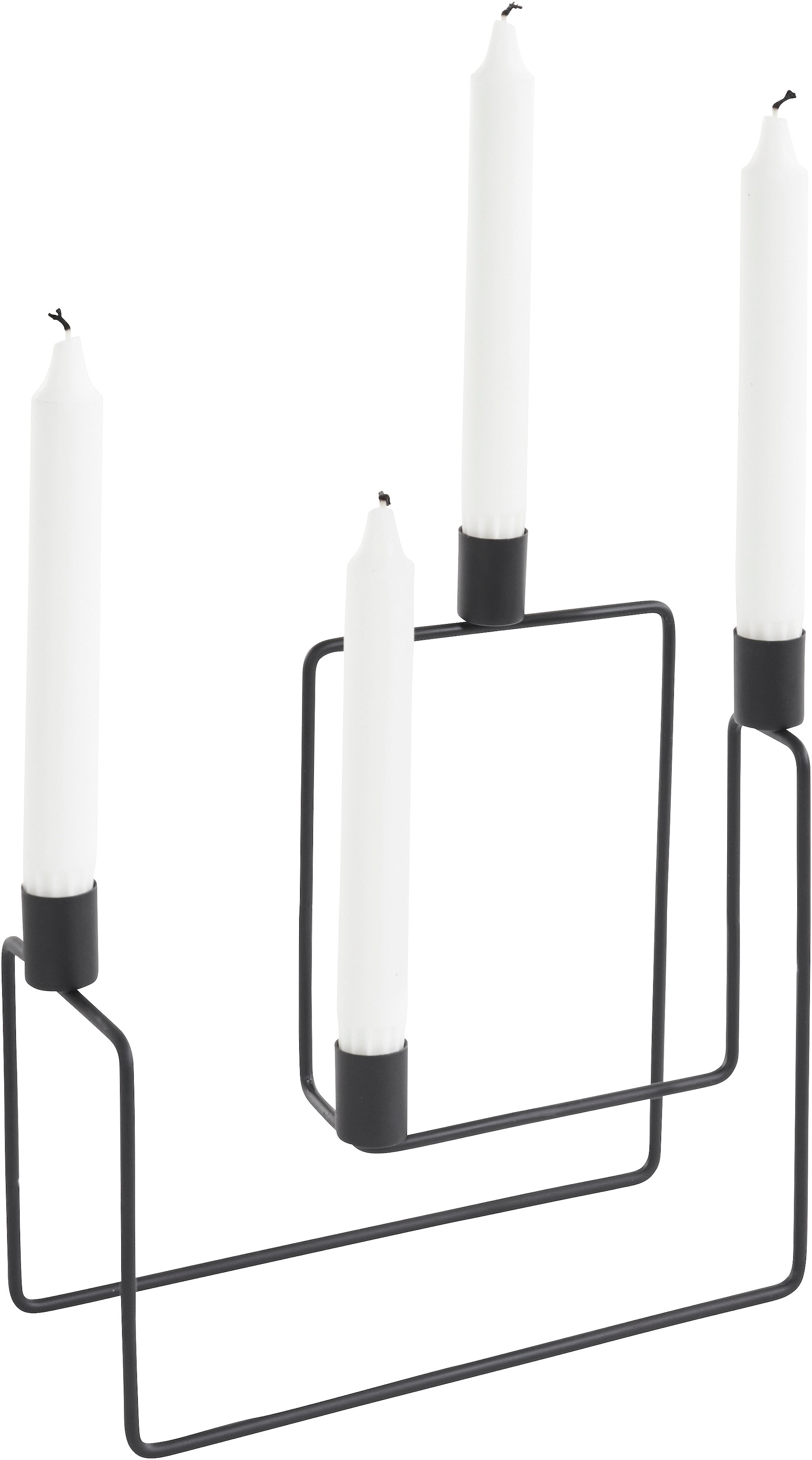 COUCH♥ Kerzenhalter »heißer Draht, Adventsleuchter«, (1 St.), für  Stabkerzen, 4-flammig, aus Metall, Höhe ca. 24 cm auf Raten bestellen