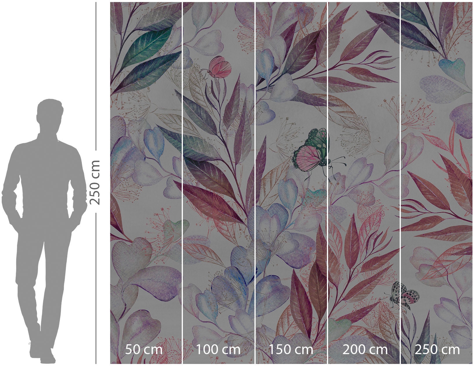 Komar Vliestapete »Digitaldruck Vlies - Eucalyptus - Größe 250 x 250 cm«, bedruckt, Wohnzimmer, Schlafzimmer