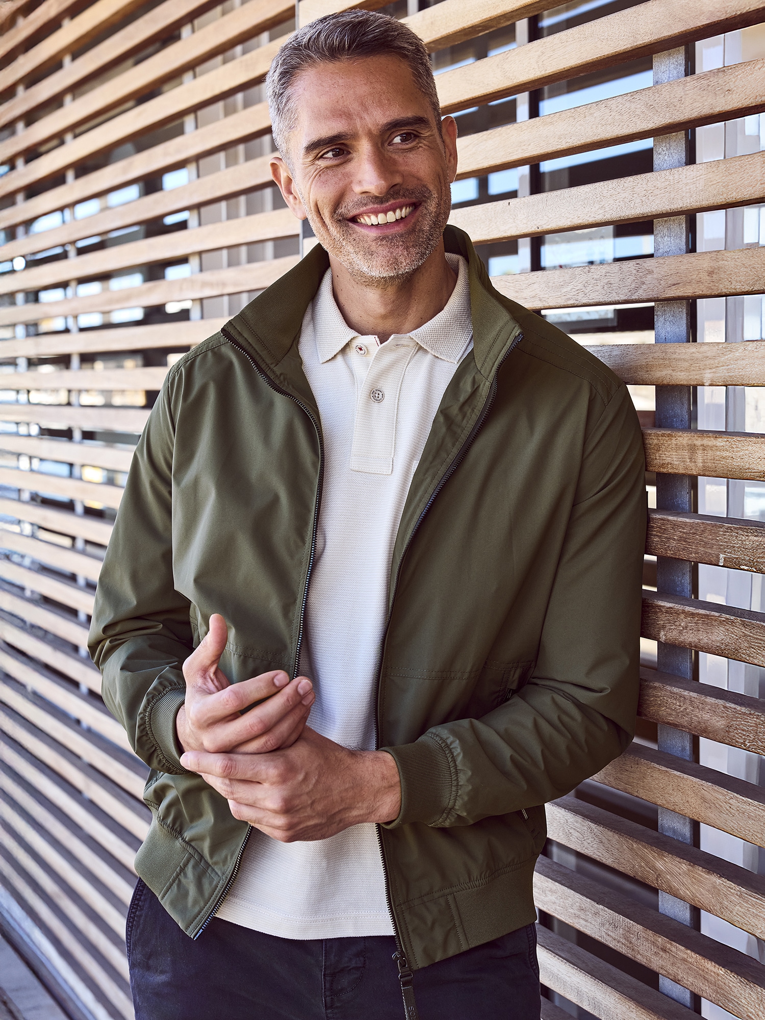 LERROS Blouson »LERROS Wind- und wasserabweisender Herren Blouson« ohne Kapuze Wasser- und windabweisend, atmungsaktiv