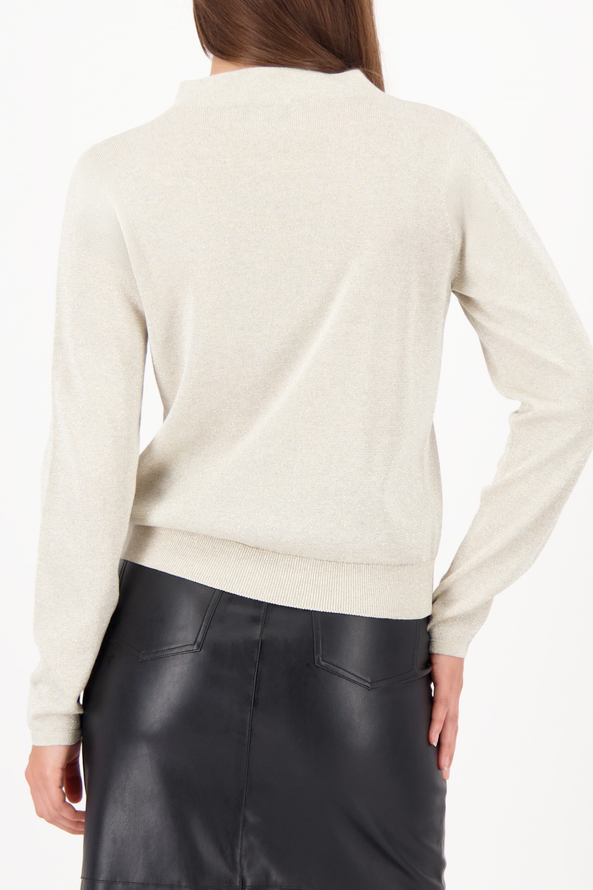 Monari Rundhalspullover »Pullover Lurex«