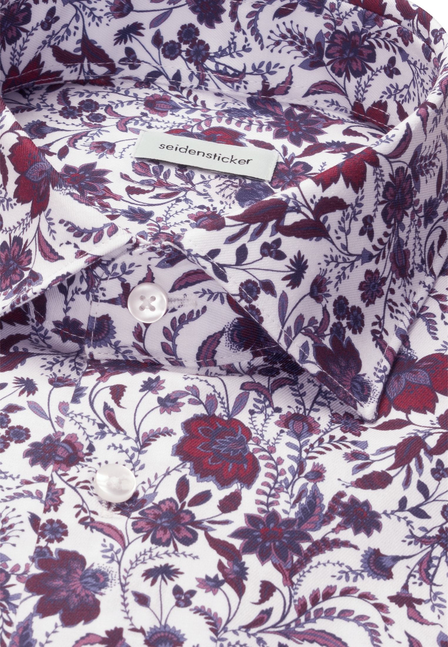 seidensticker Businesshemd »Schwarze Rose« Regular 1/1 Kentkragen Druck