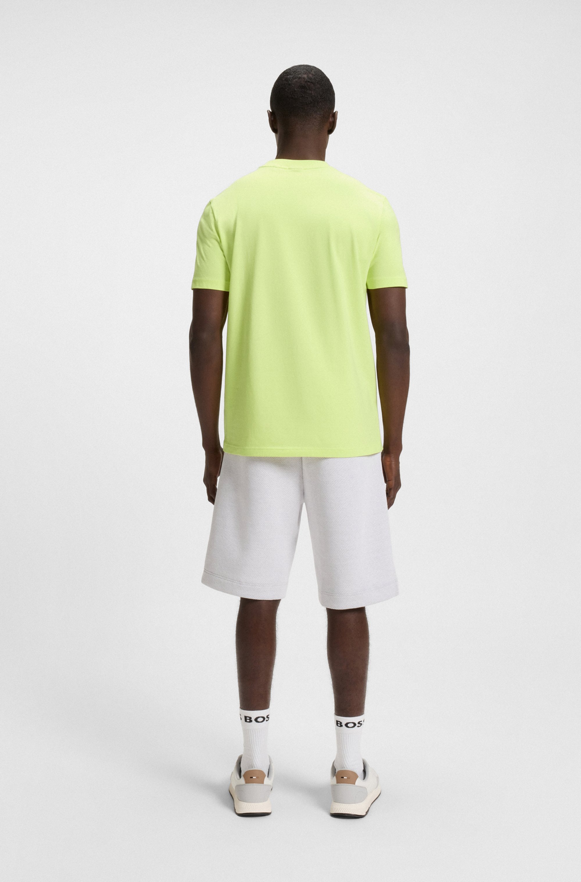 BOSS GREEN Rundhalsshirt »Tee« mit gummiertem Kontrast-Logo