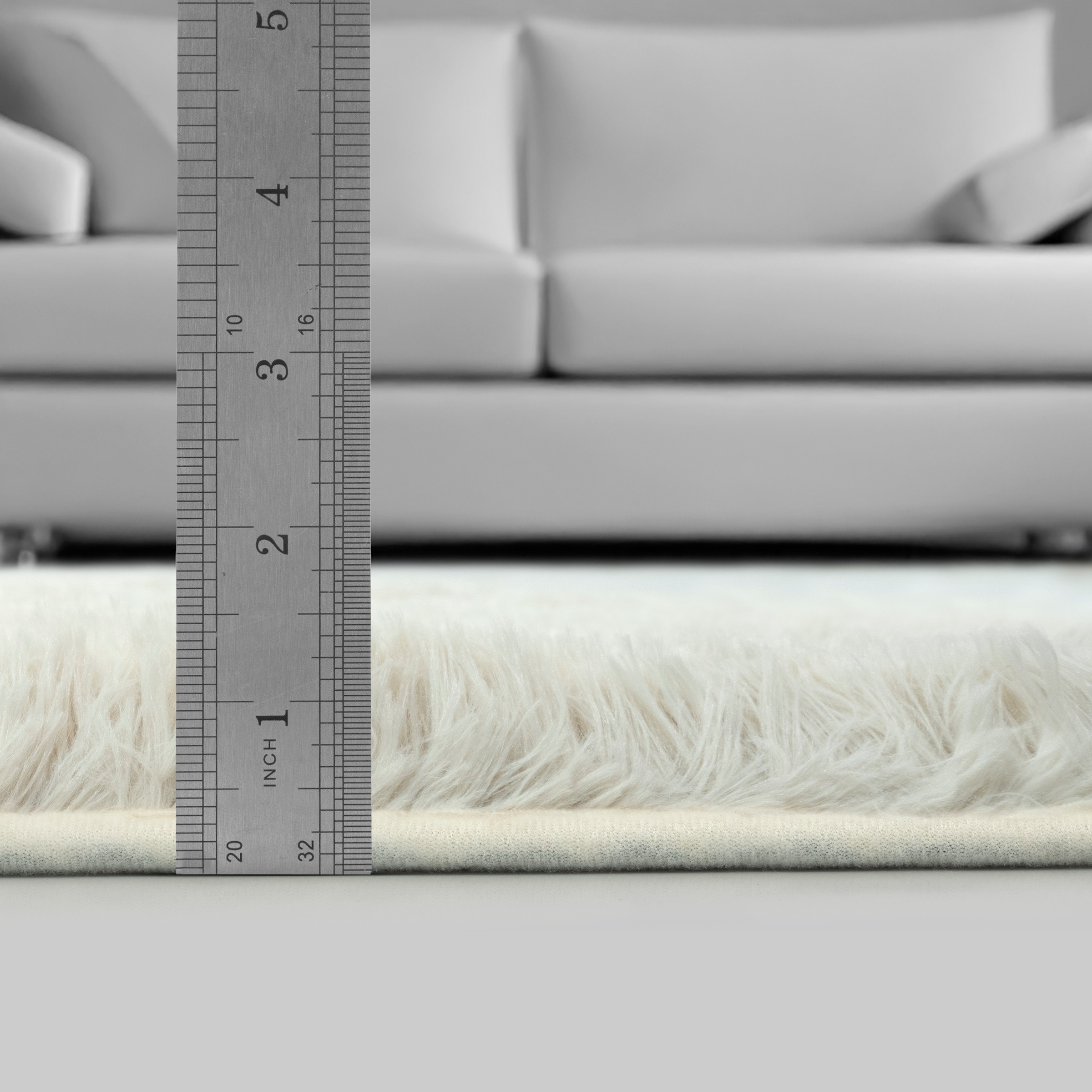 merinos Teppich »Fluffy Shaggy« rund 35 mm Höhe Flauschiger Hochflor Teppich, Wohnzimmer, Anti-Rutsch Unterseite