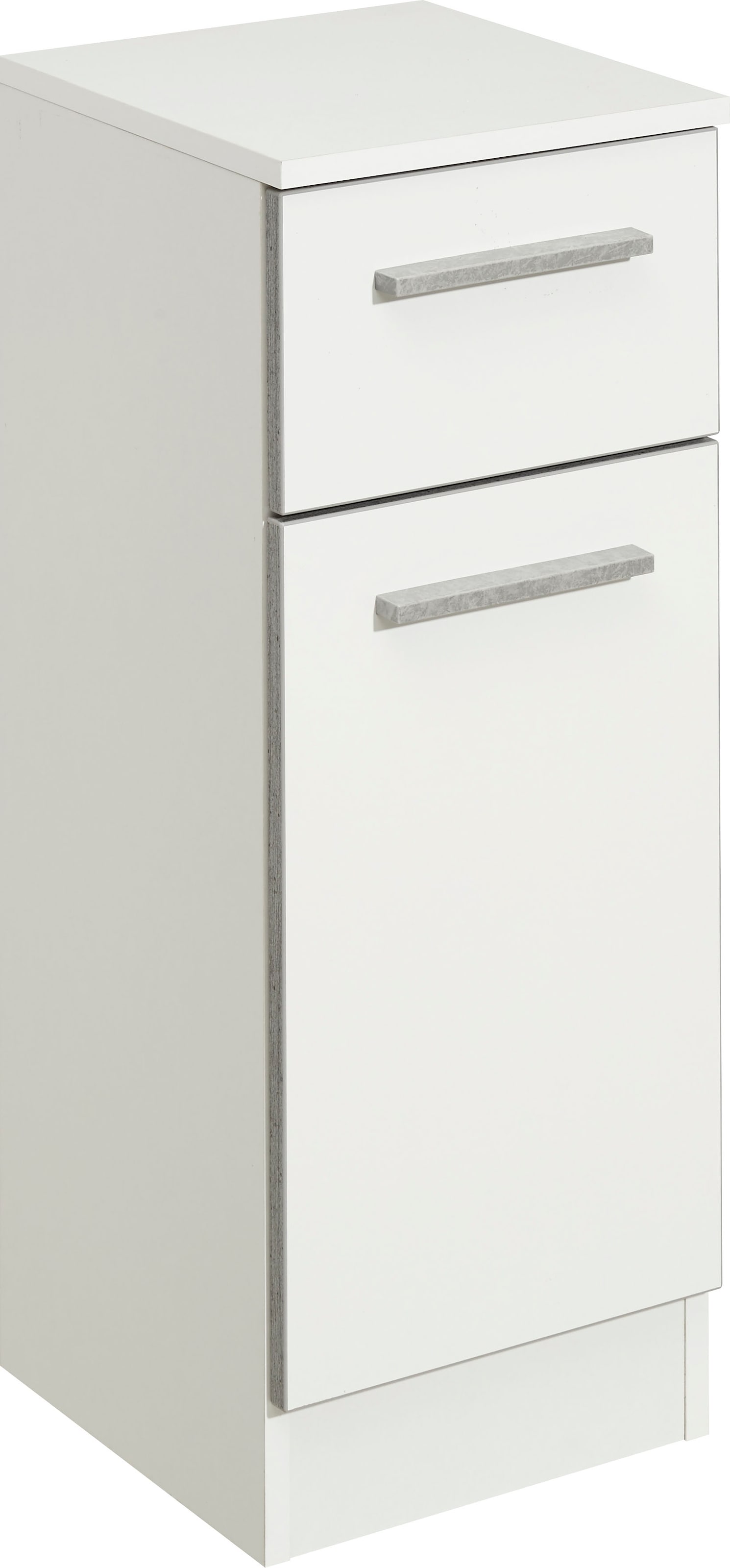 Saphir Unterschrank »Quickset 953 Badschrank mit 1 Tür und 1 Schublade, 30 cm breit« Badezimmer-Unterschrank inkl. Türdämpfer, Griffe in Betonoptik