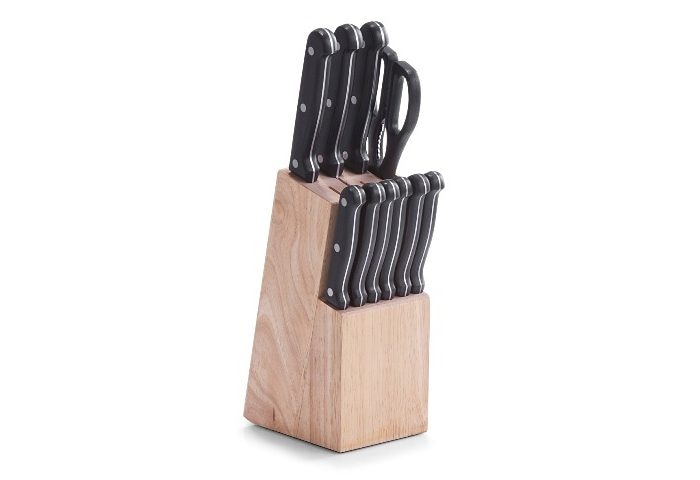 Zeller Present Messerblock 13 Stk. aus edlem Gummibaumholz