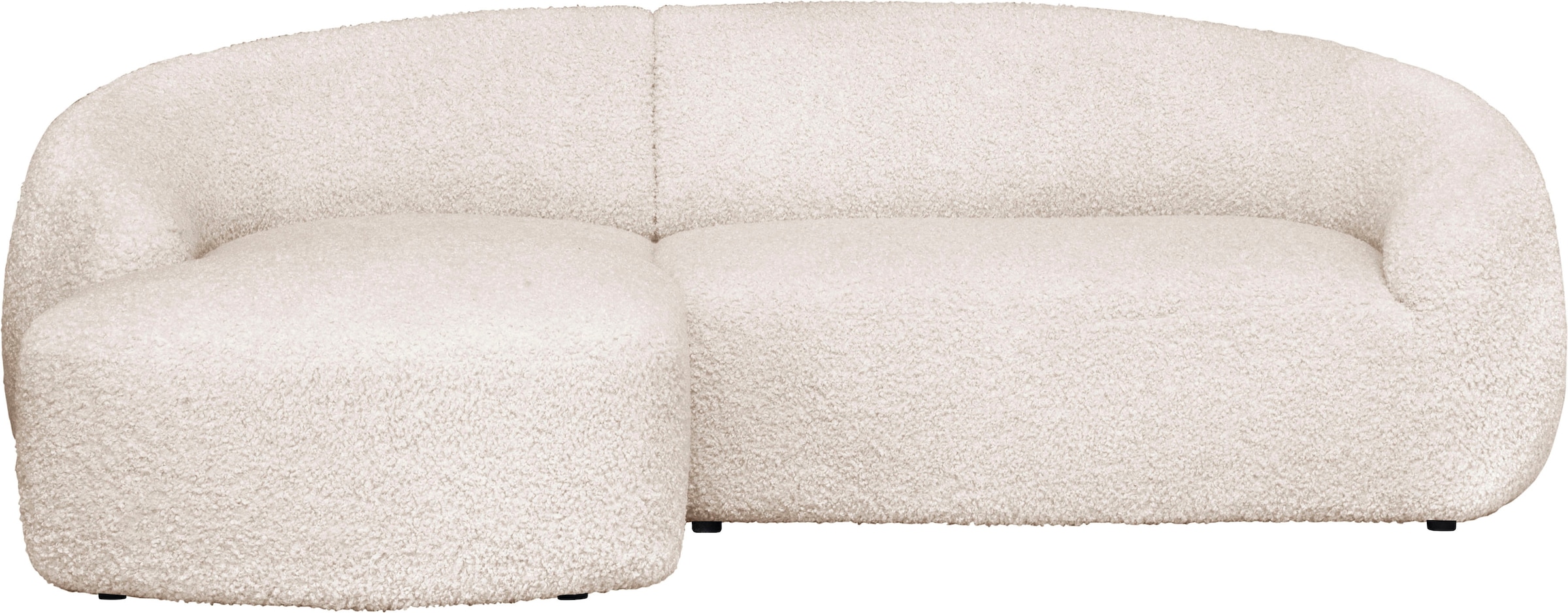 LeGer Home by Lena Gercke Ecksofa »L-Form, Designersofa, organische Form, Maße B/T/H: 255/170/81 cm«, mit Wellenunterfederung, auch in Bouclé, Recamiere rechts/links