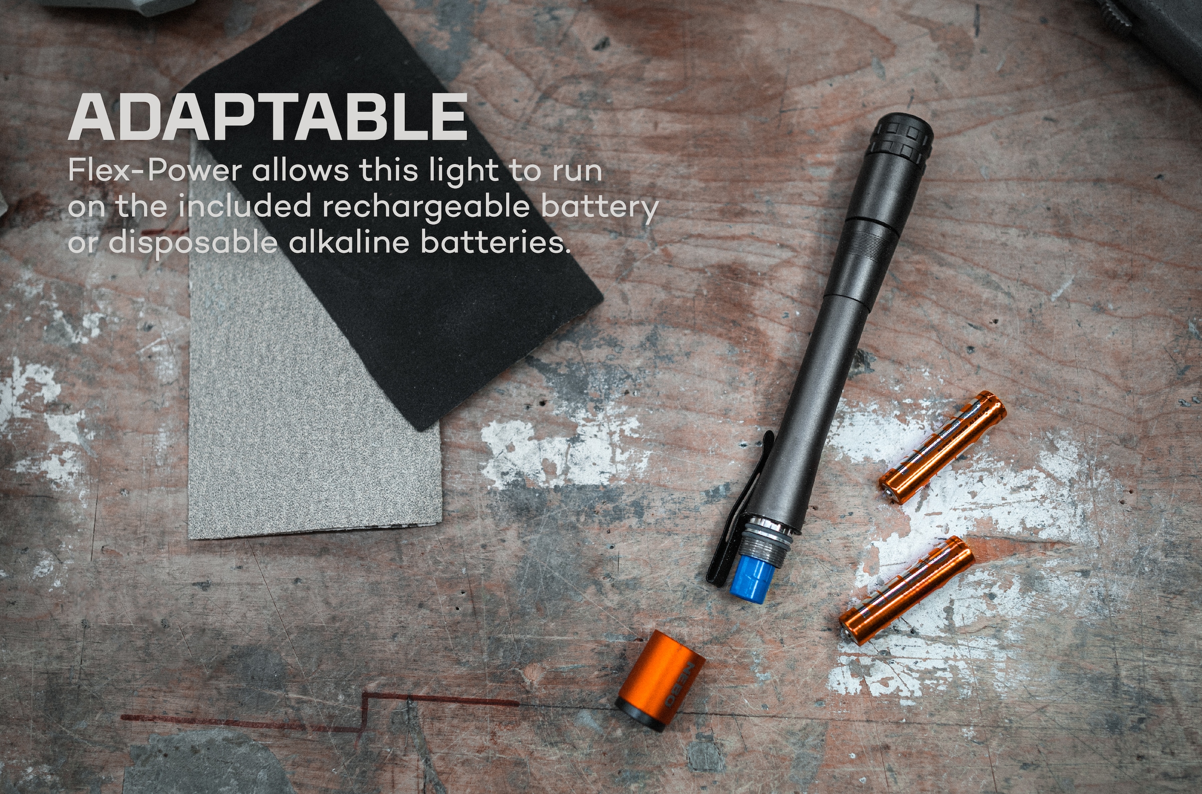 NEBO LED Taschenlampe »Nebo INSPECTOR™ 500+ Flex« Taschenlampe inkl. Ladekabel,  Flexibel mit Akku- oder Batteriebetrieb nutzbar