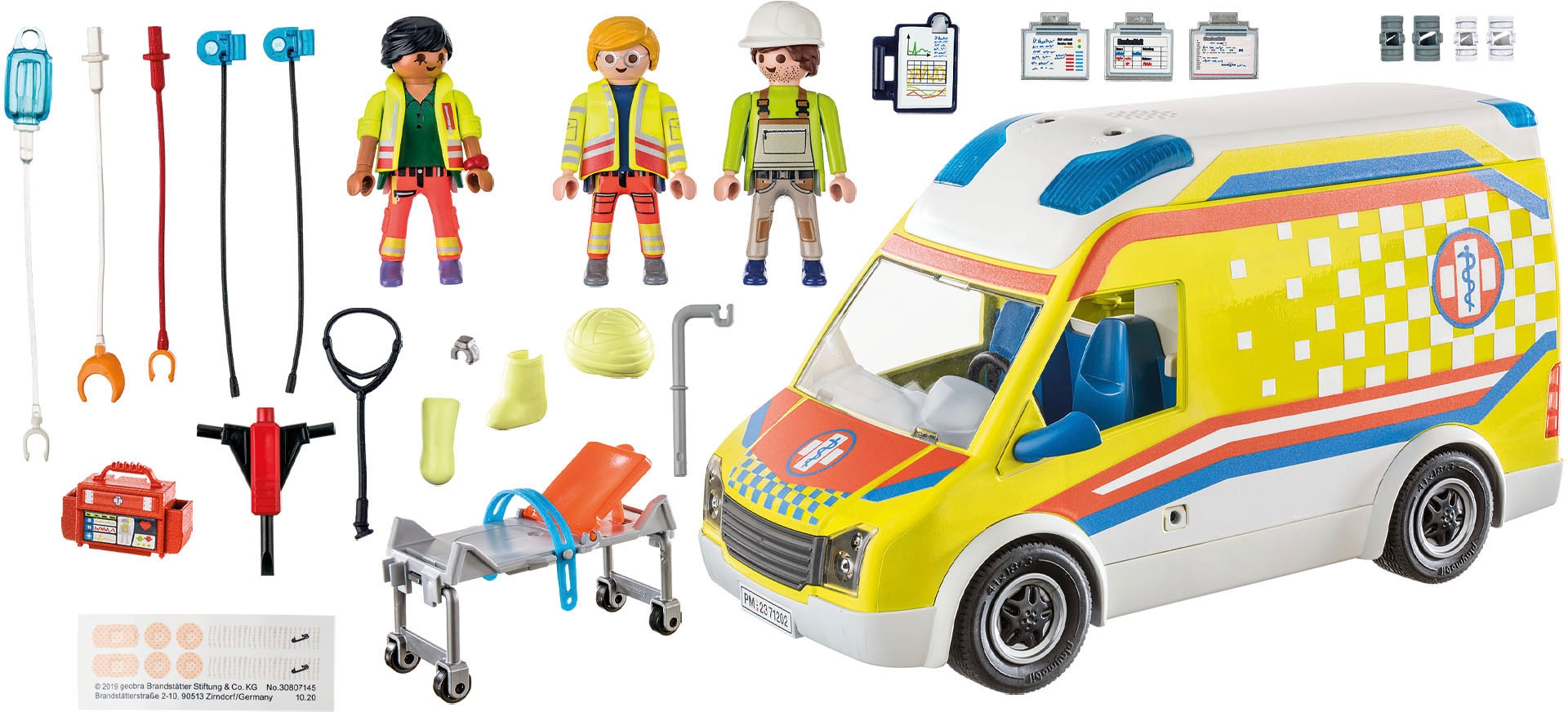 Playmobil® Konstruktions-Spielset »Rettungswagen mit Licht und Sound (71202), City Life«, mit Licht und Soundmodul