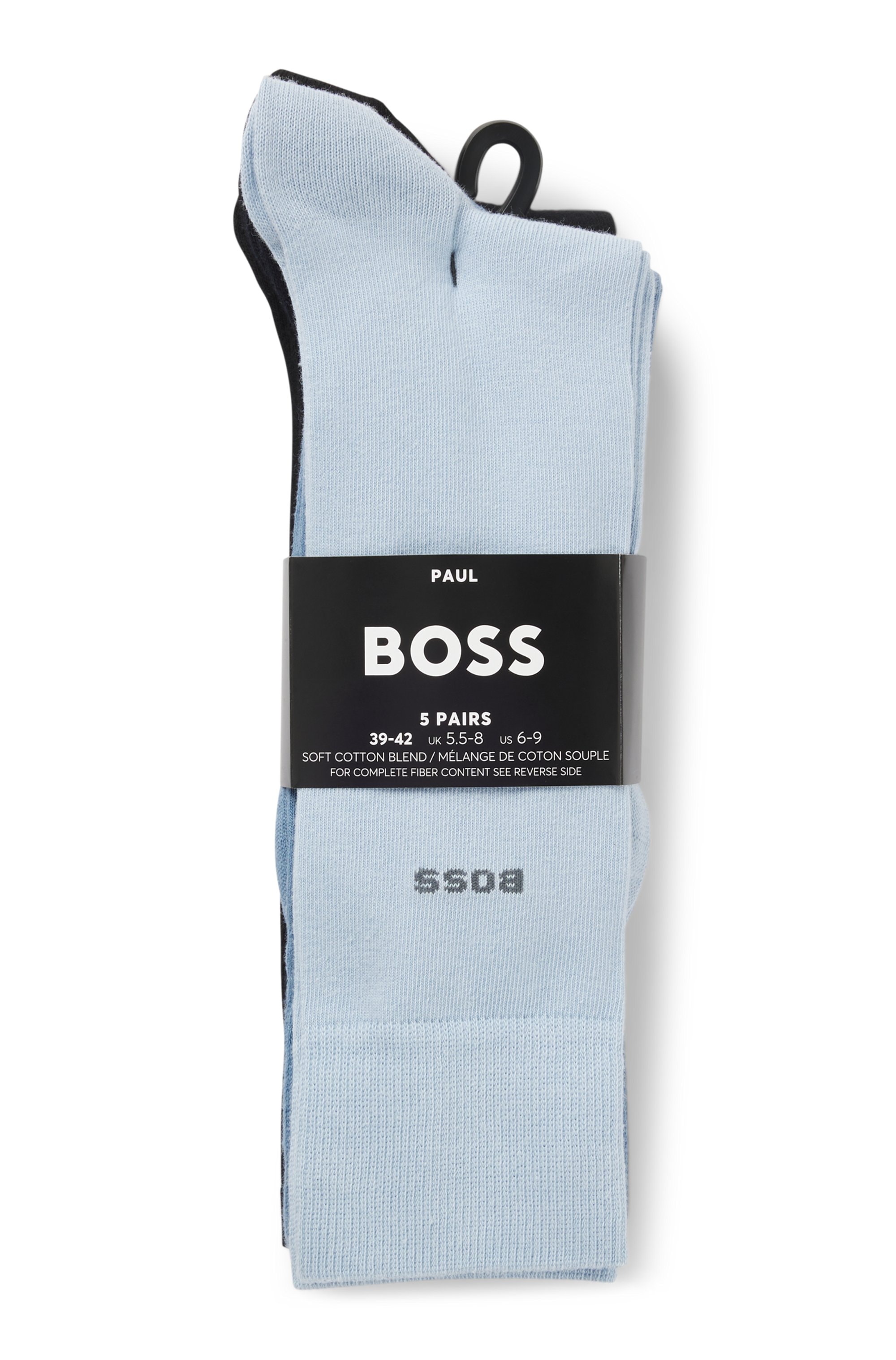 BOSS Basicsocken aus Baumwoll-Mix im Fünferpack