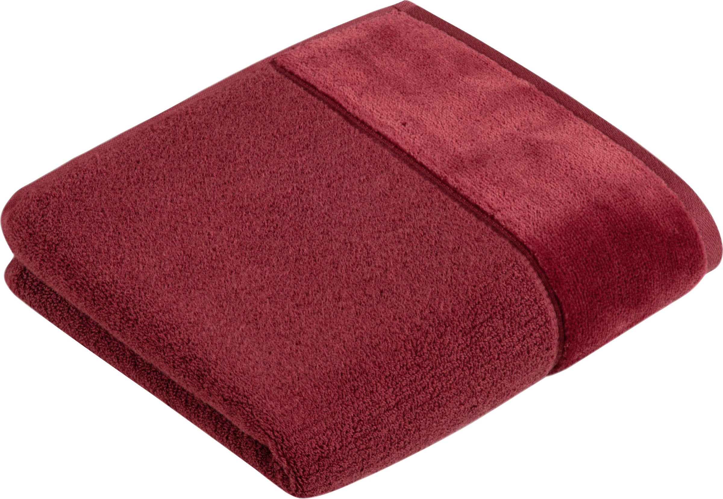 Handtuch (1 VEGAN, mit eleganter St.), Veloursbordüre »Pure«, online Baumwolle kaufen Vossen &