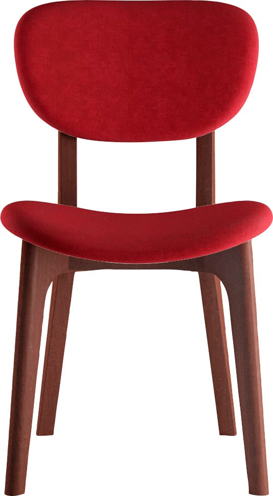 INOSIGN Stuhl »COZY Made in Italy«, (Set), 2 St., Microfaser, Gestell in Buche, Kirsch- oder Nussbaum, Massivholz, Design Stuhl