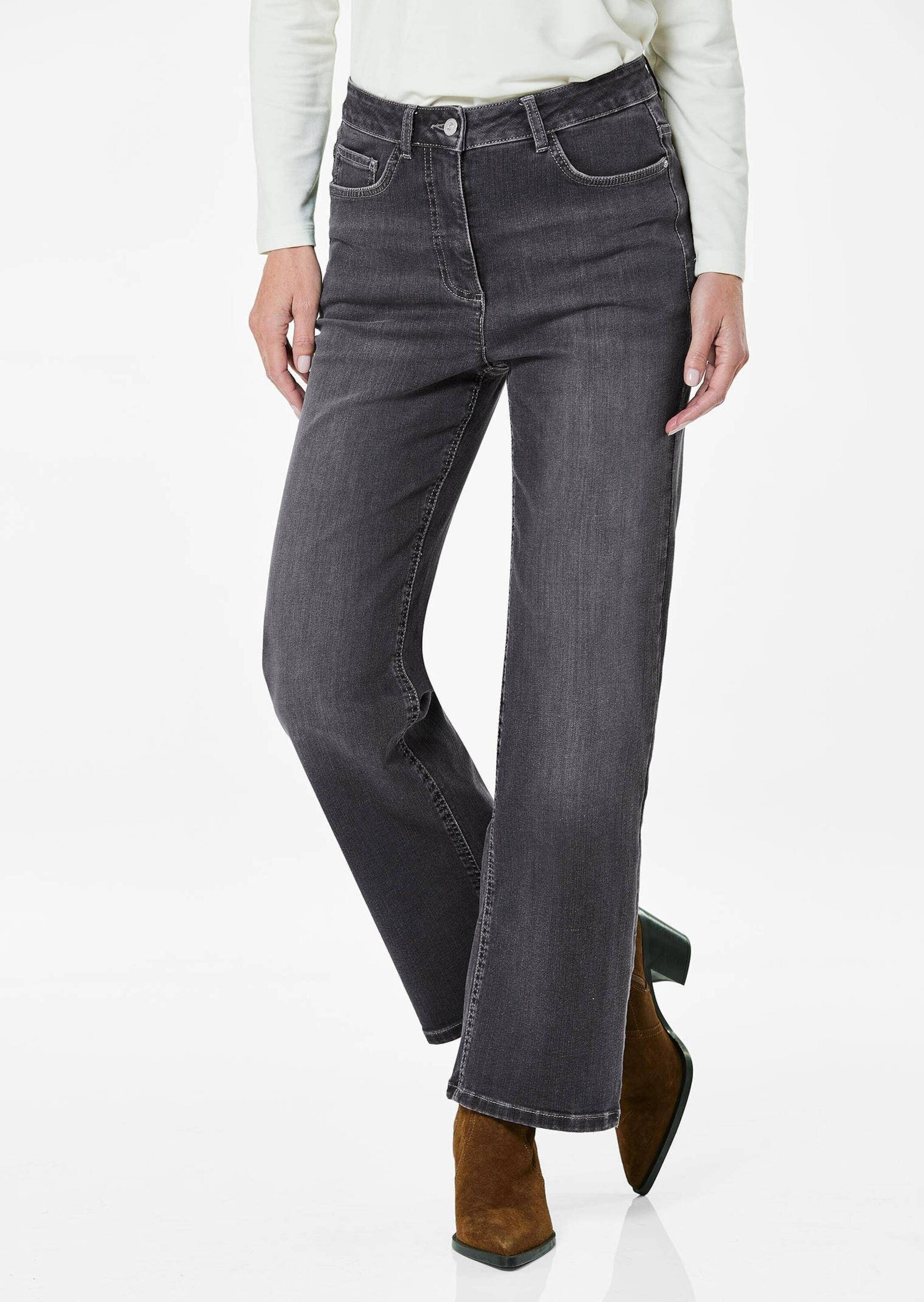 GOLDNER Stretch-Jeans »Denim Jeans mit weitem Bein«