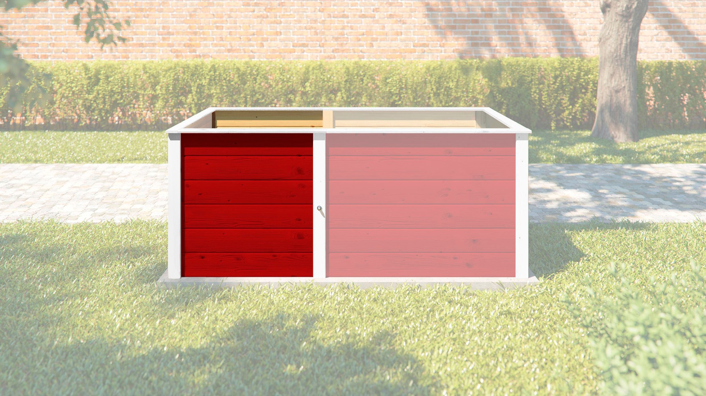 weka Hochbeet »Modular« Ergänzungssatz, 21 mm, rot, 67 cm