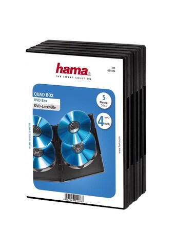 Hama DVD-Hülle, Quad Box, 5er-Pack, Schwarz kaufen