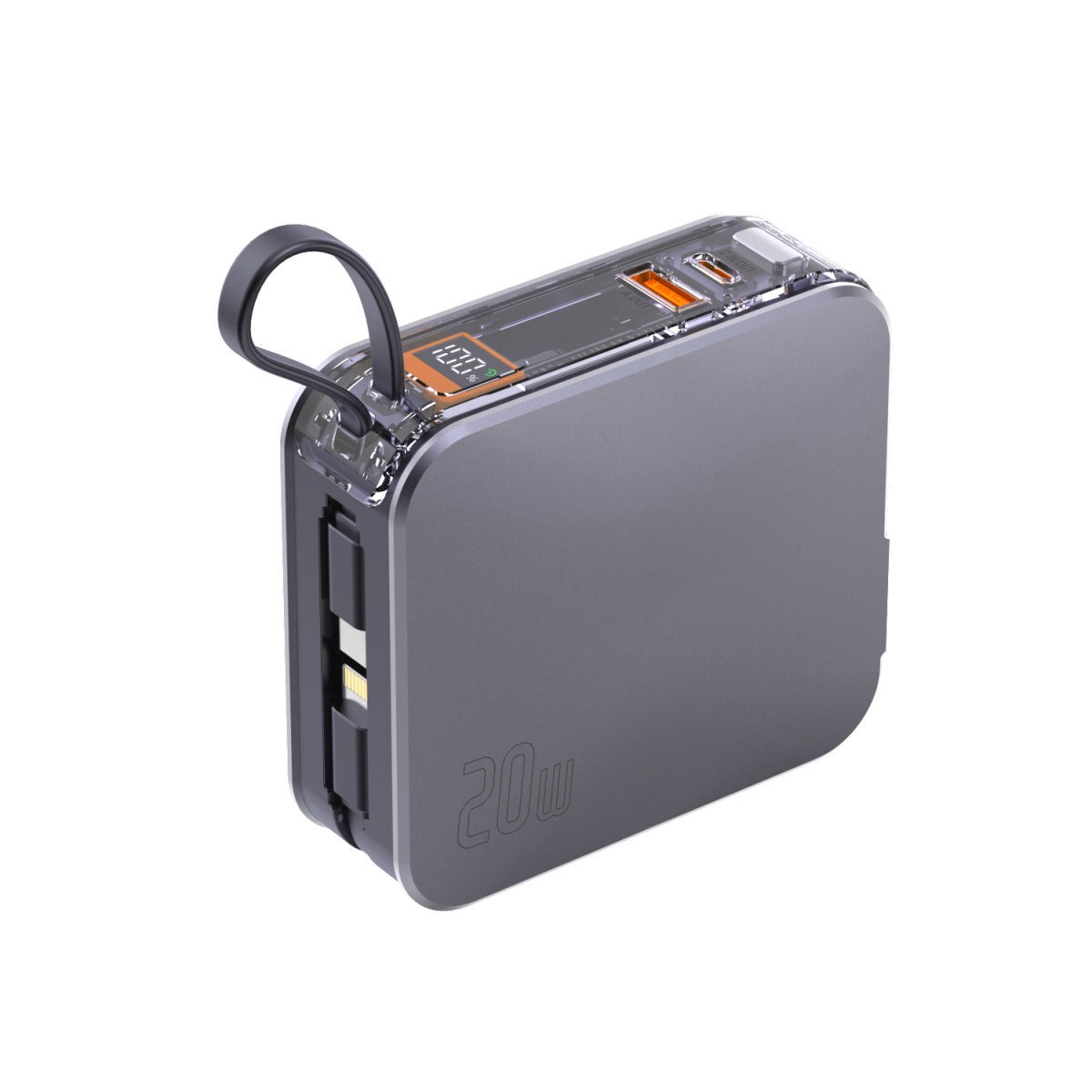 4smarts Powerbank »3in1 Hybrid Charger Lucid, Powerbank integrierten Kabeln«, 4smarts 3in1 Hybrid Charger Lucid, Powerbank inkl. Kabeln