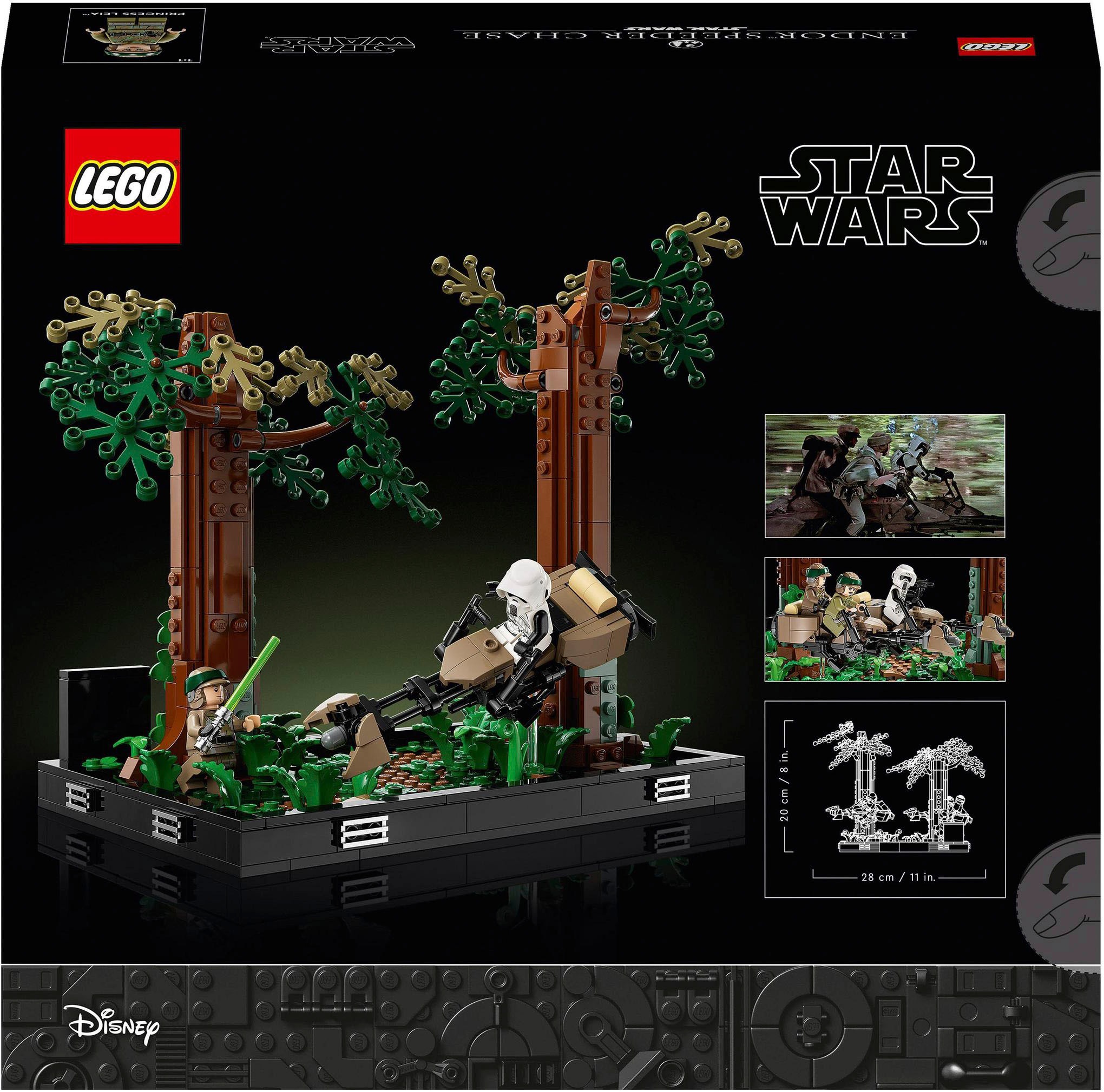 LEGO® Konstruktionsspielsteine »Verfolgungsjagd auf Endor – Diorama (75353), LEGO® Star Wars™«, (608 St.)