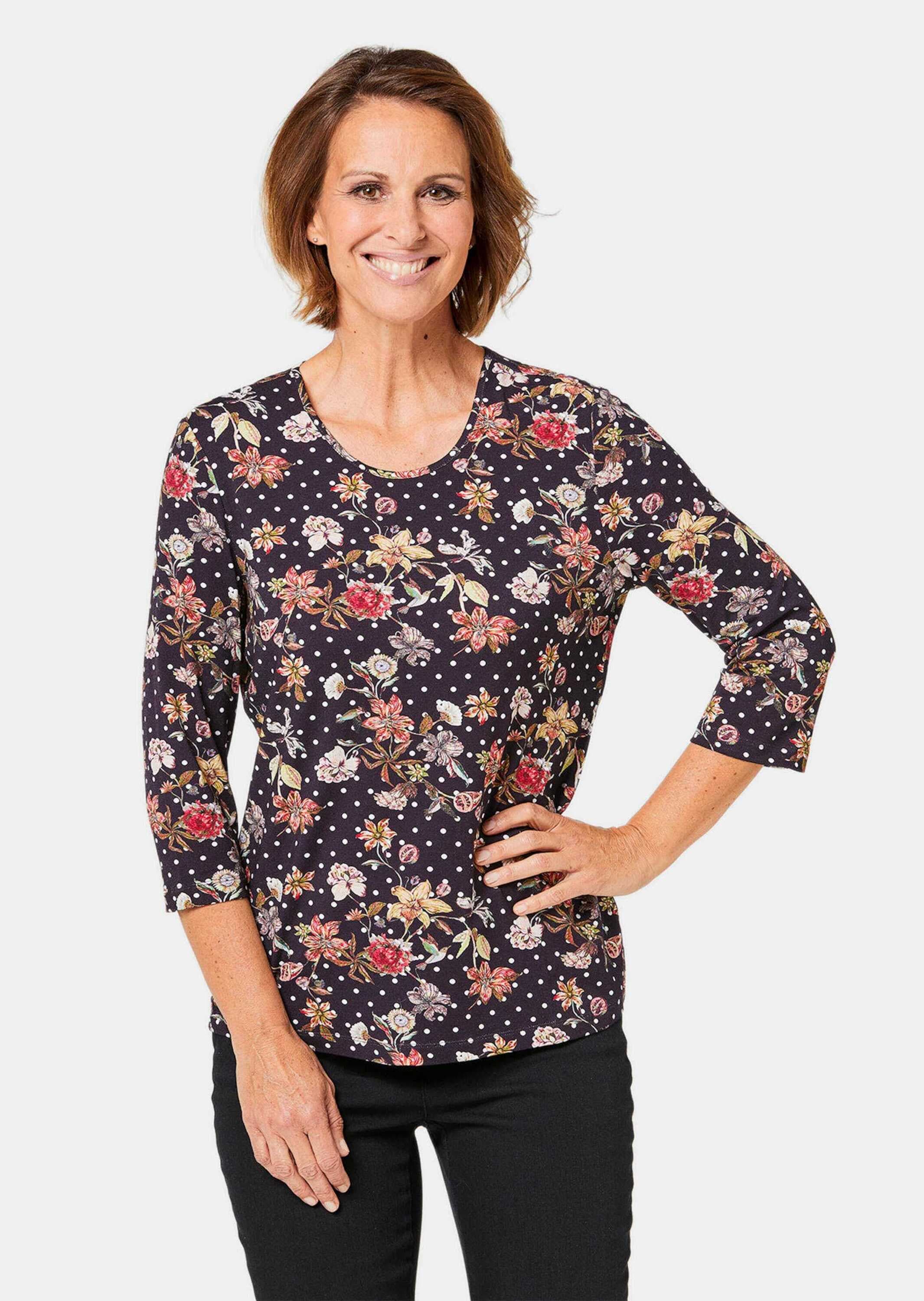 GOLDNER Print-Shirt »Kurzgröße Bequemes Druckshirt im Mustermix«
