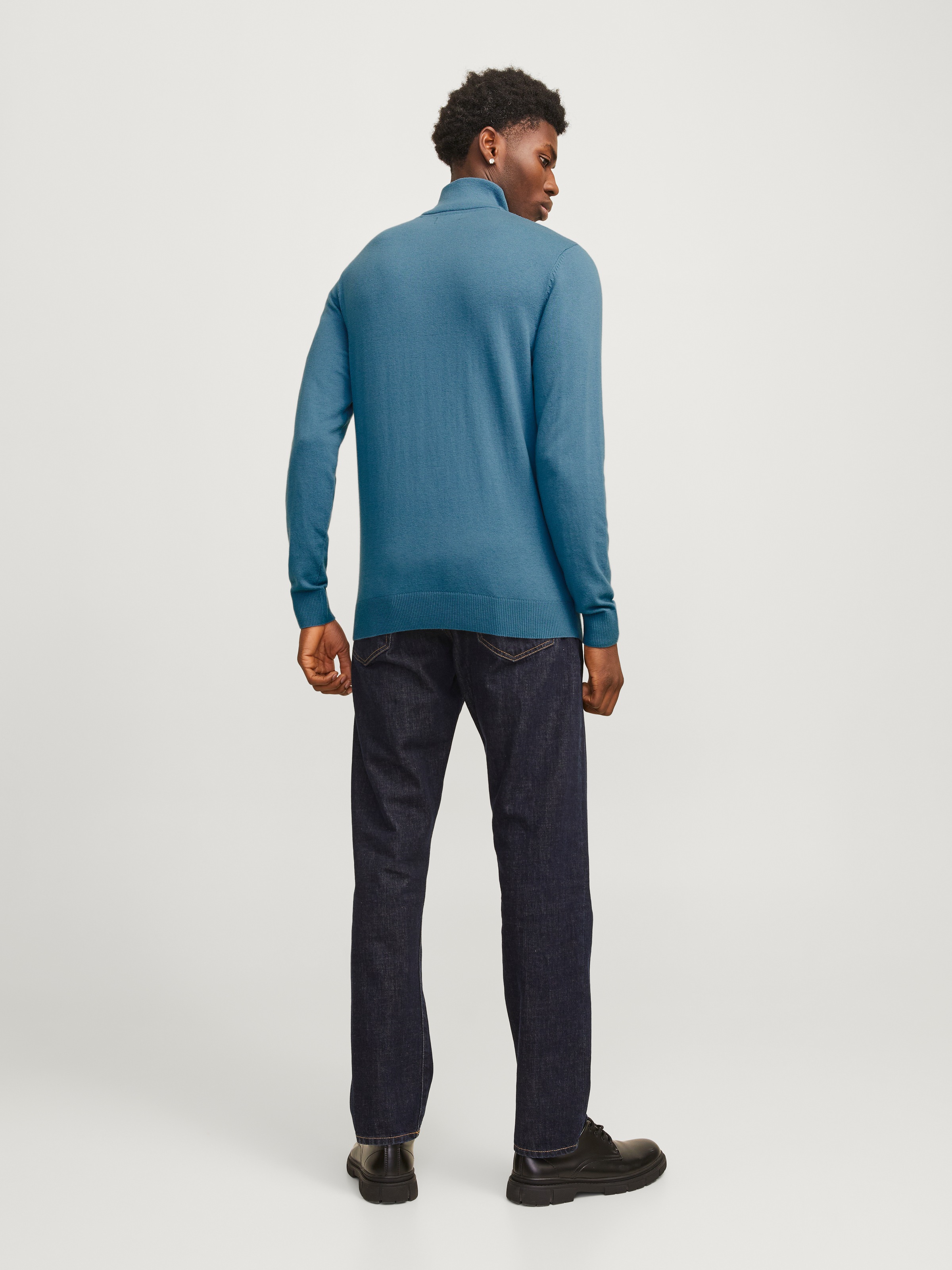 Jack & Jones Troyer »JJEEMIL KNIT HALF ZIP NOOS«, mit Rippbündchen