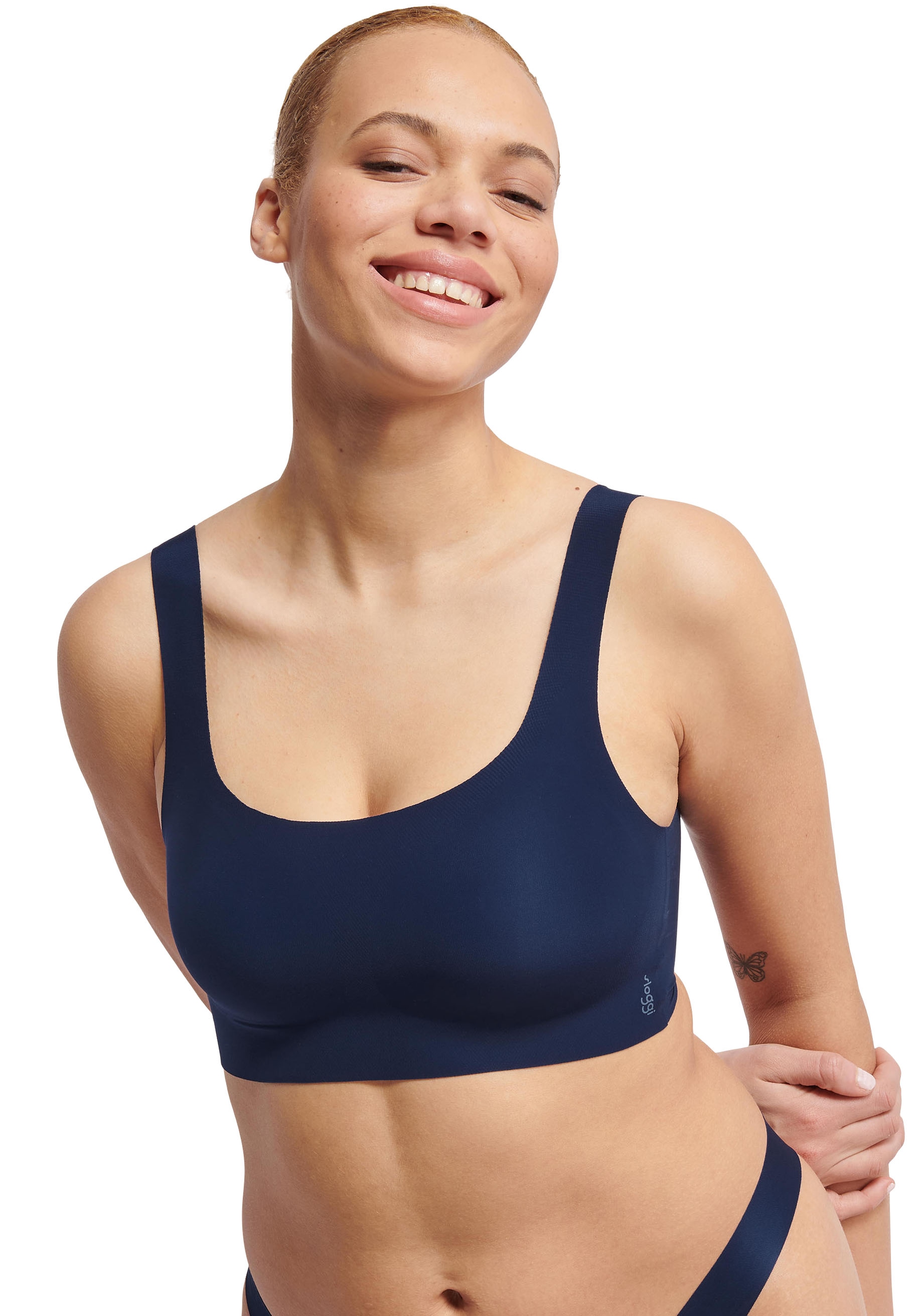 sloggi Bustier »Zero Feel 2.0«, nahtlos und unsichtbar, herausnehmbare Pads, dehnbar, Microfaser