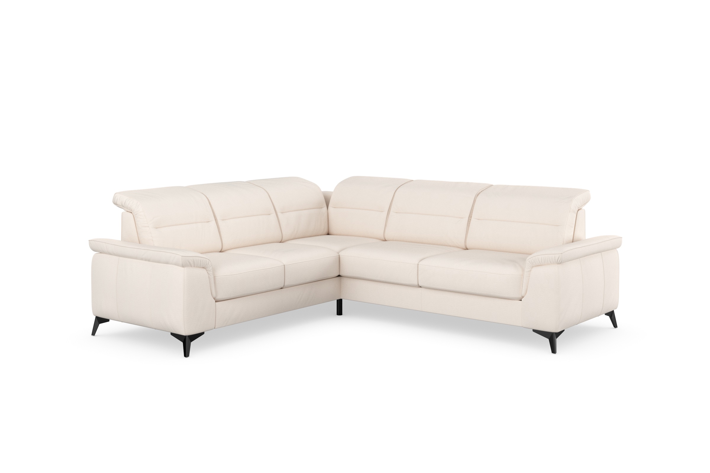 sit&more Ecksofa »Sinatra L-Form«, optinal mit Kopfteilverstellung und Armteilfunktion, Metallfüße