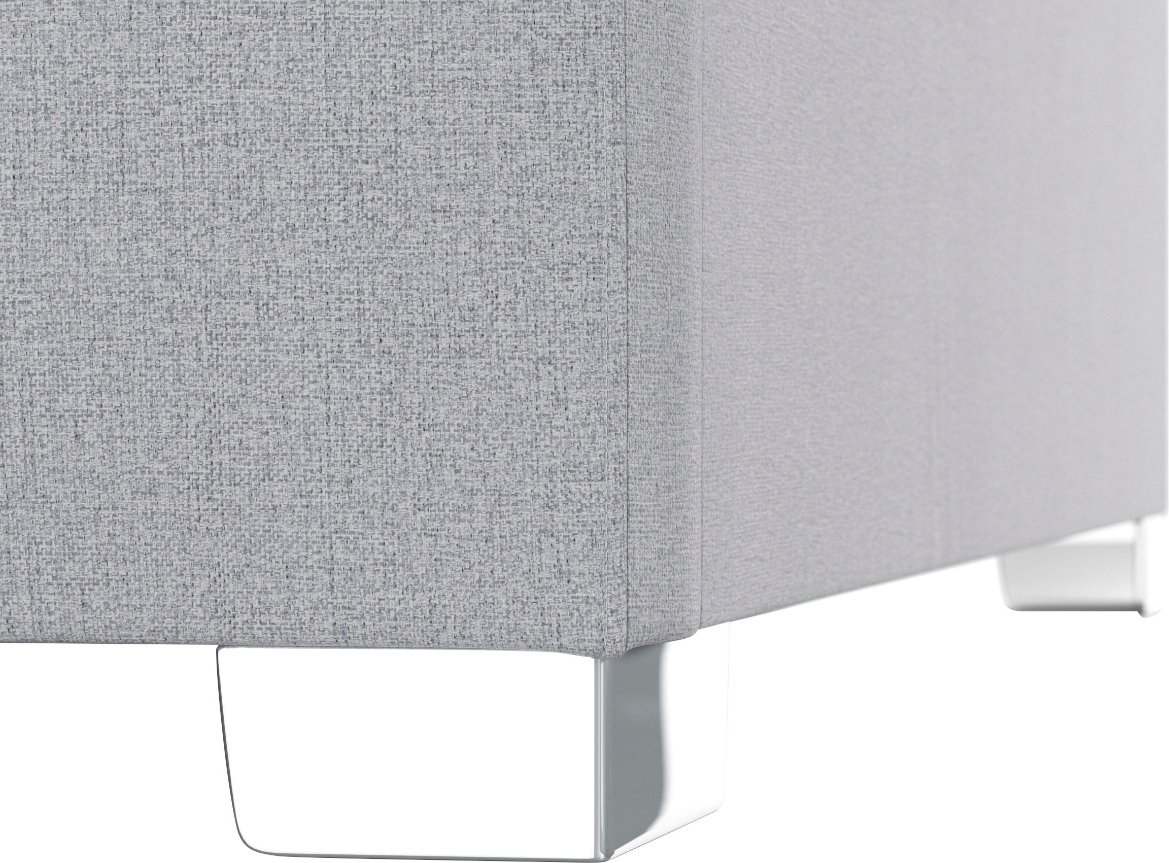 DOMO collection Ecksofa »Anzio in kubischer Formensprache, flache Armlehnen, L-Form«, Wahlweise mit Bettfunktion und Federkern für hohen Sitzkomfort