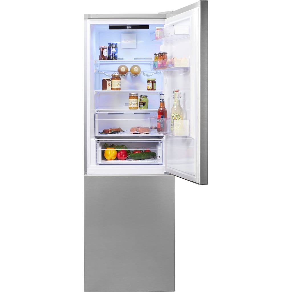 BEKO Kühl-/Gefrierkombination »RCNA366E60XBN«, RCNA366E60XBN, 185,2 cm hoch, 59,5 cm breit