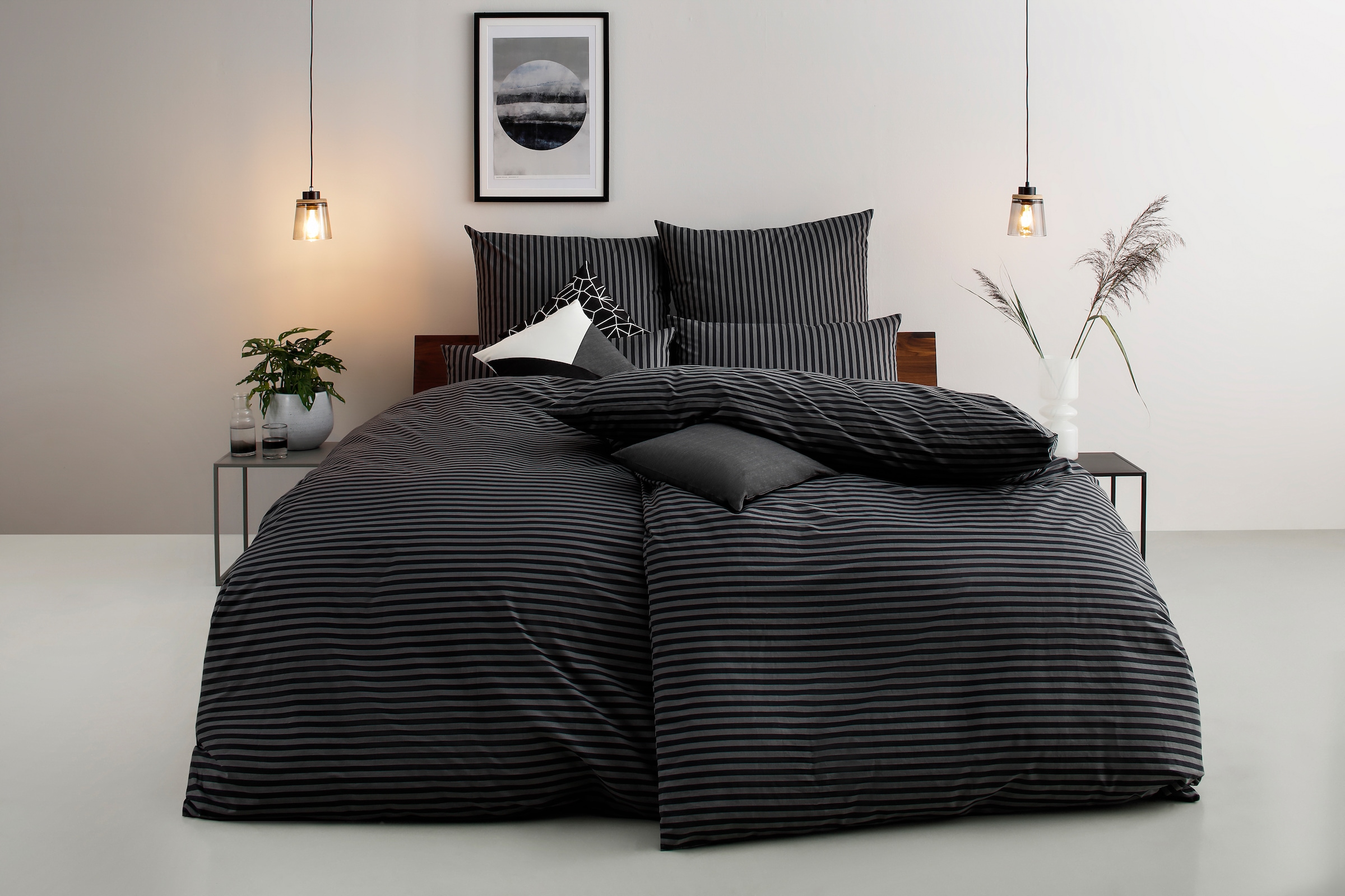 Bruno Banani Bettwäsche »Jassen in 135x200 mit aus Gr. Streifen-Design 155x220 (2 cm«, Bettwäsche moderne Bettwäsche Baumwolle, oder online tlg.), kaufen