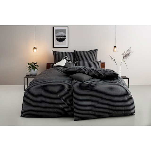 Bruno Banani Bettwäsche »Jassen in Gr. 135x200 oder 155x220 cm«, (2 tlg.),  moderne Bettwäsche aus Baumwolle, Bettwäsche mit Streifen-Design online  kaufen