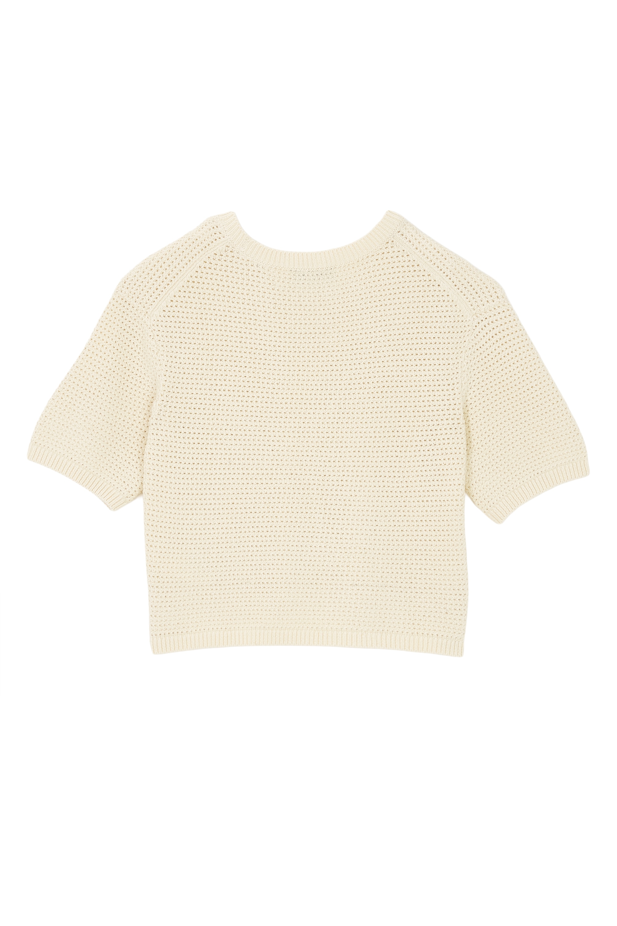 Marc O'Polo DENIM Strickpullover, In Häkel-Optik gestrickt, cropped