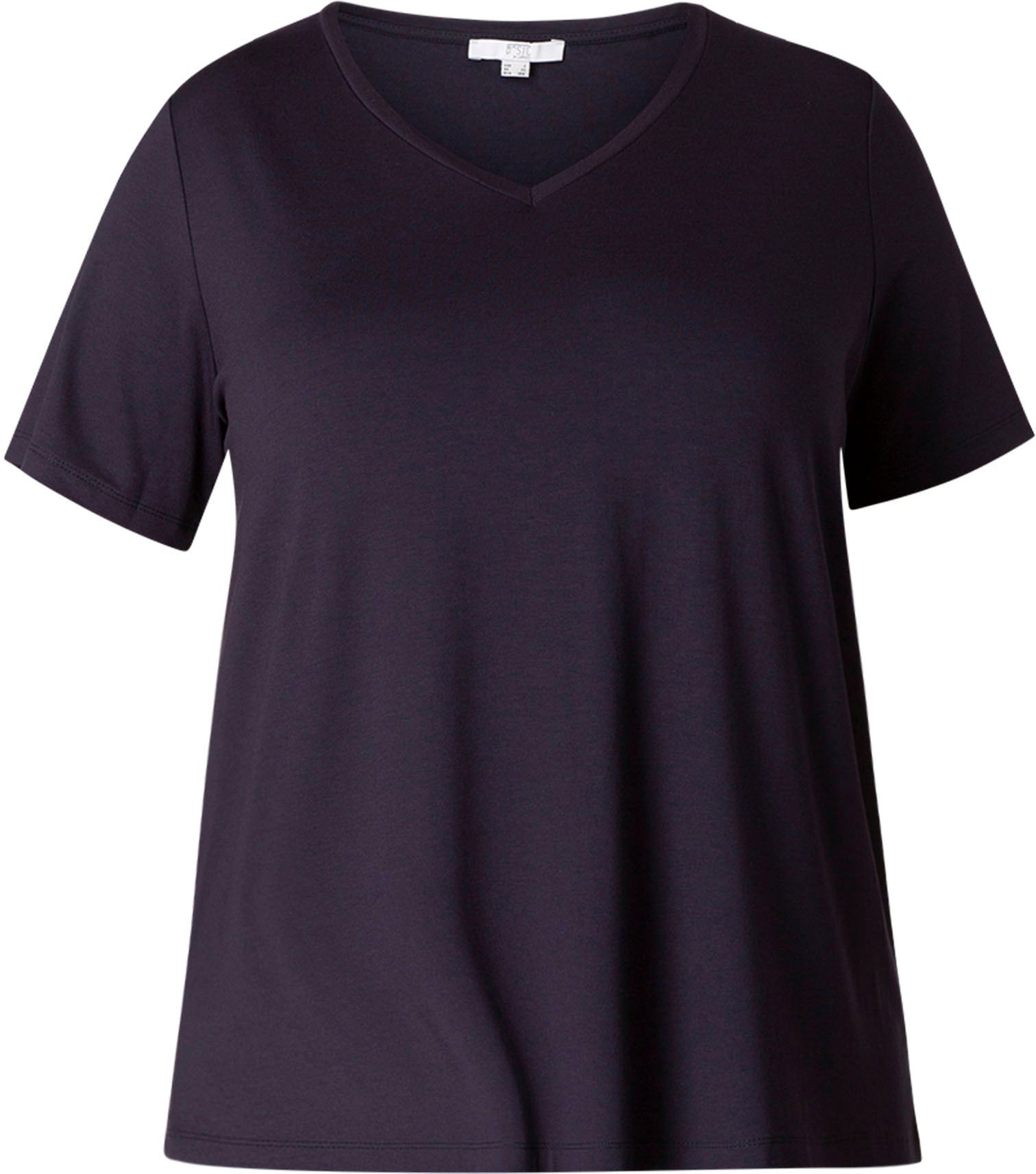 Base Level Curvy T-Shirt »Alba«, formstabile bei Weich fließende, ♕ Qualität