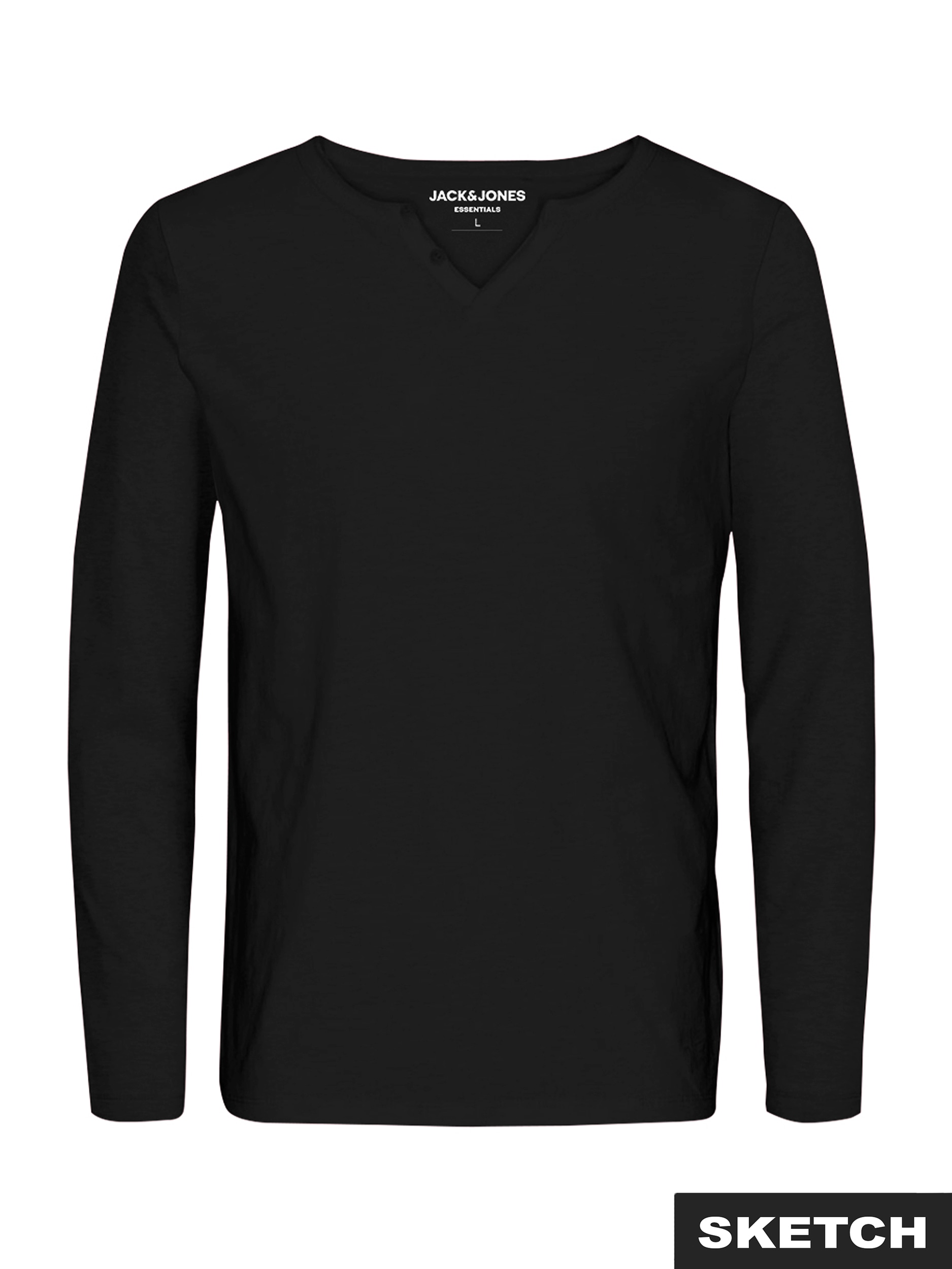 Jack & Jones Langarm-Poloshirt »JJESPLIT NECK TEE LS NOOS« Baumwolle, regular fit