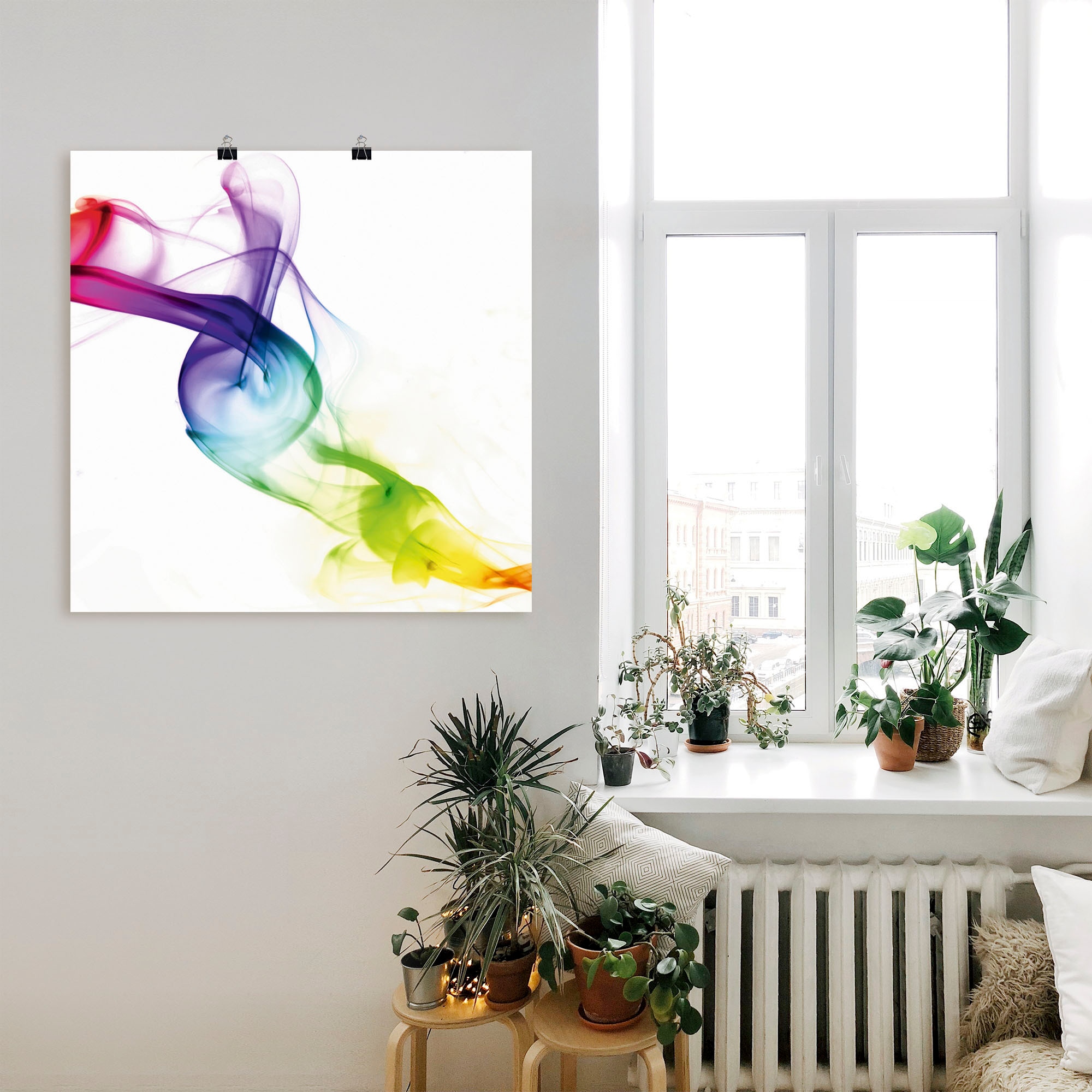 Artland Wandbild »Rauch - Abstrakt«, Gegenstandslos, (1 St.), als Leinwandbild, Poster in verschied. Größen